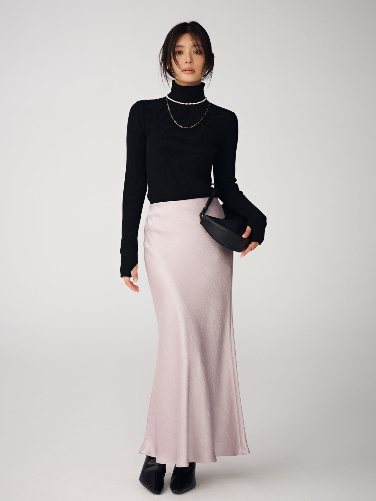 MODEL:164cm COLOR:GREYISH PINK SIZE:2