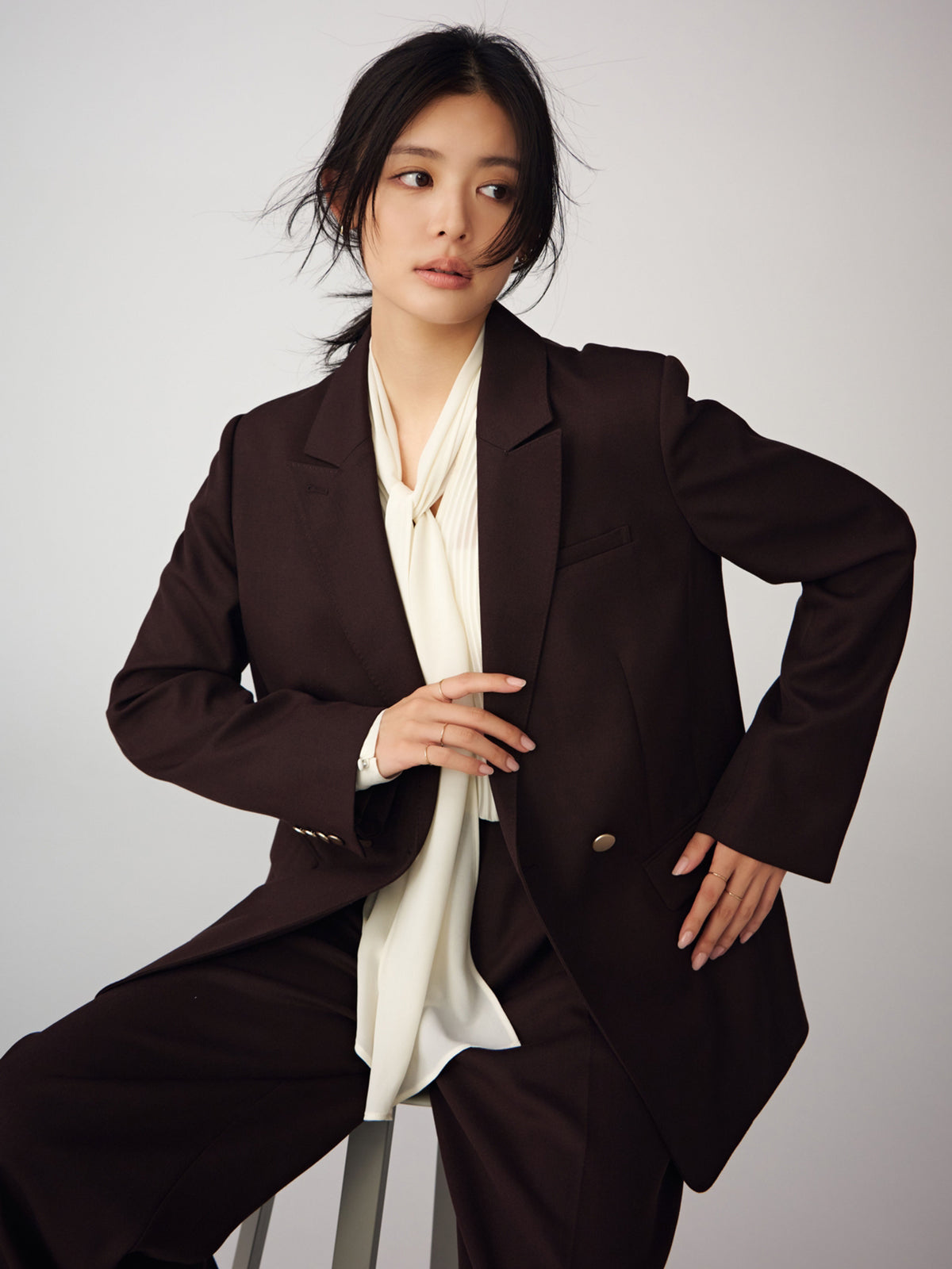 MODEL:164cm COLOR:BROWN SIZE:F
