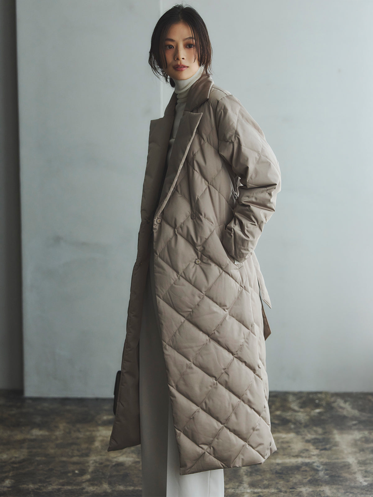 【新品】TAIONxanuans チェスターロングダウン ブラックカラー TAION×anuans】チェスターロングダウン