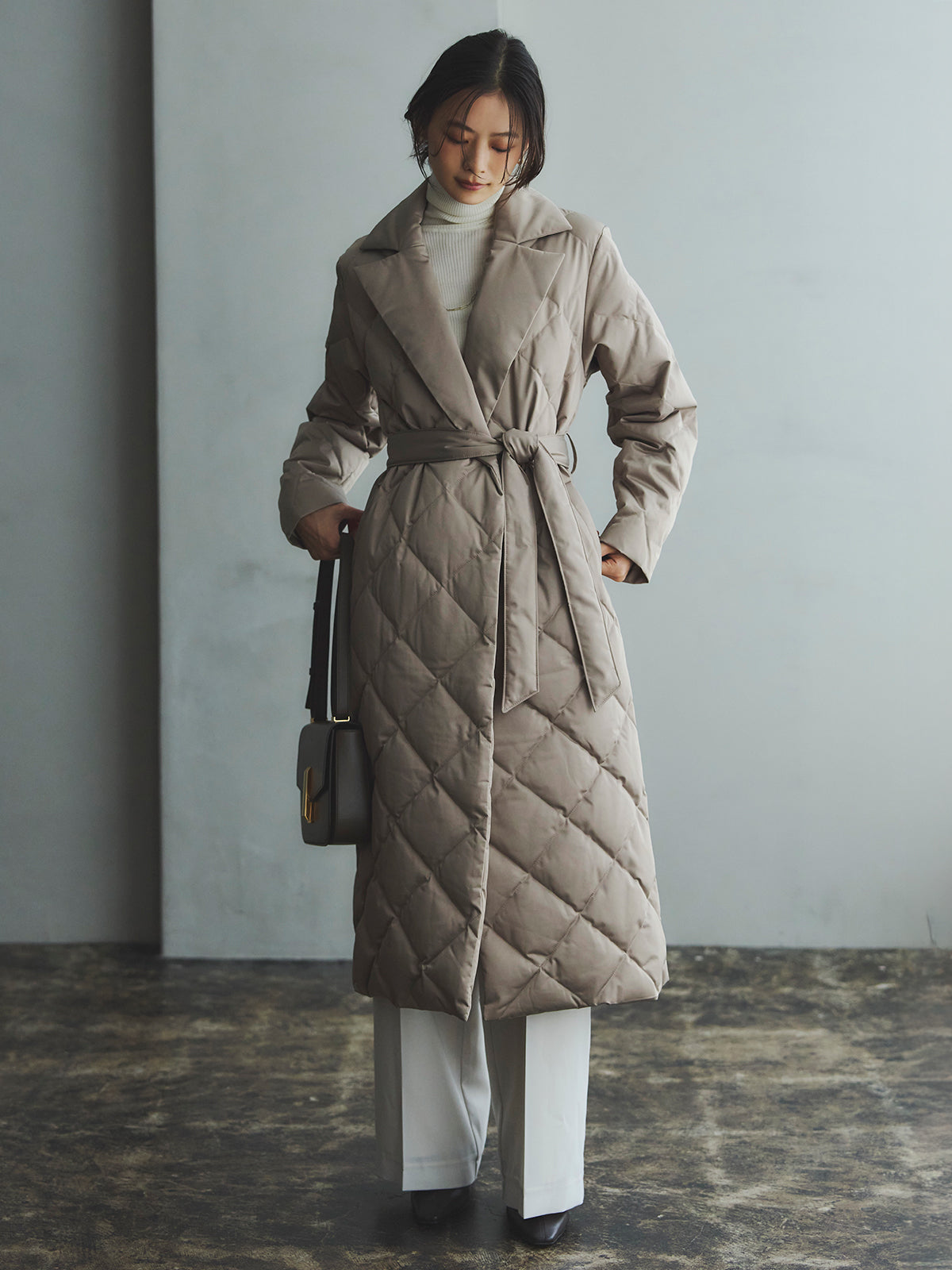 anuansキルティングダウンロングコート anuansキルティングダウンロングコート 公式】anuans | コート