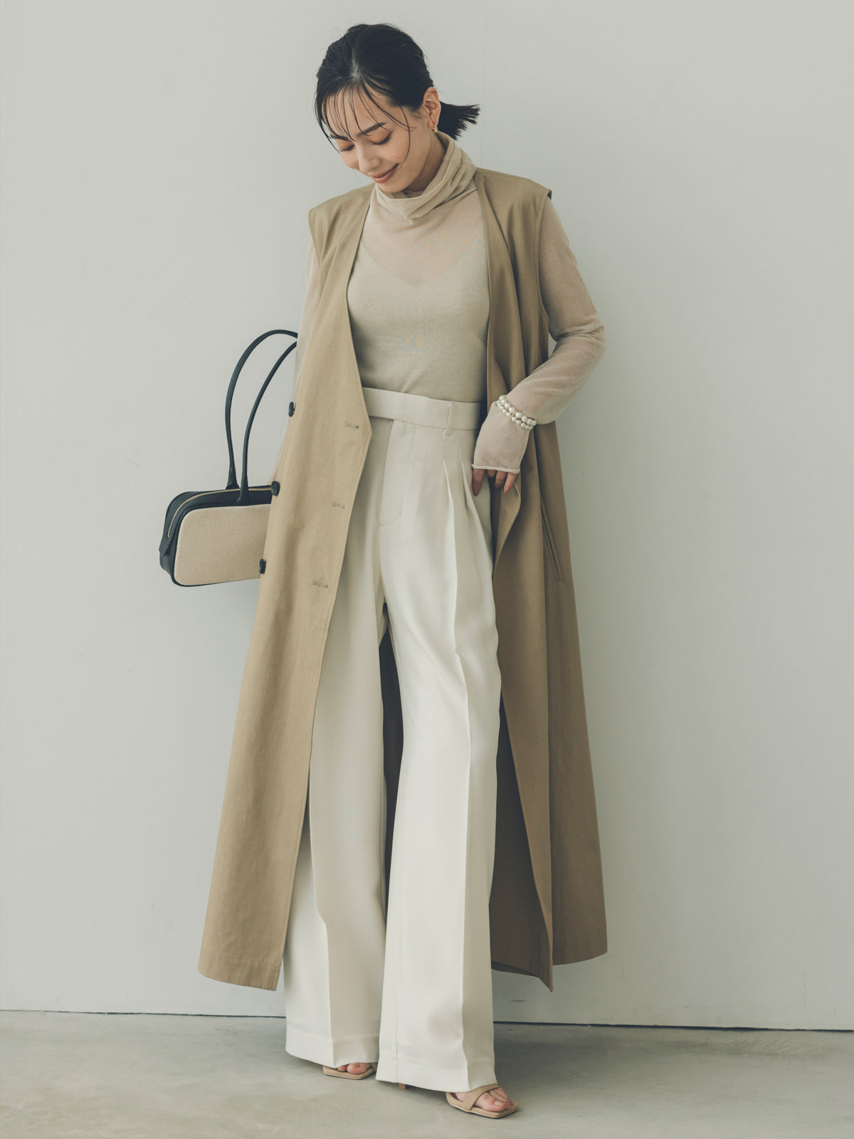 ツータックワイドパンツ