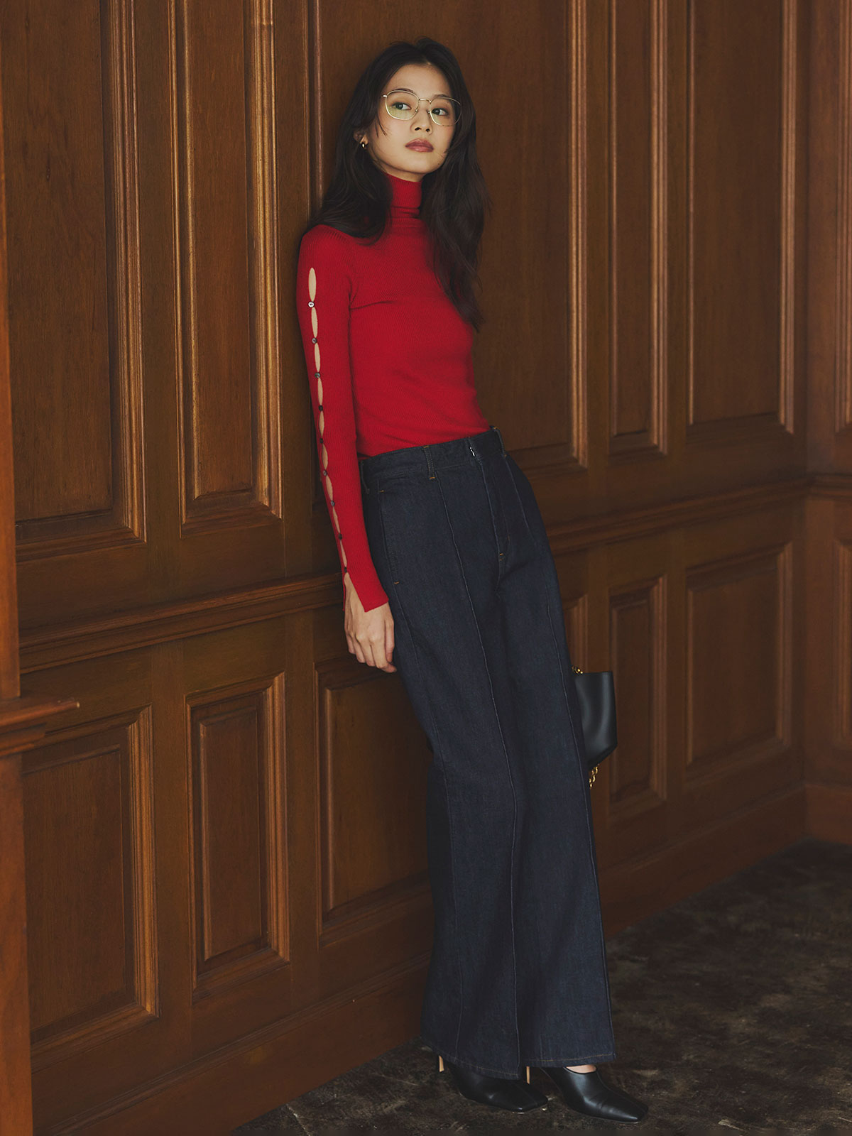 スリムフィットストレートデニム