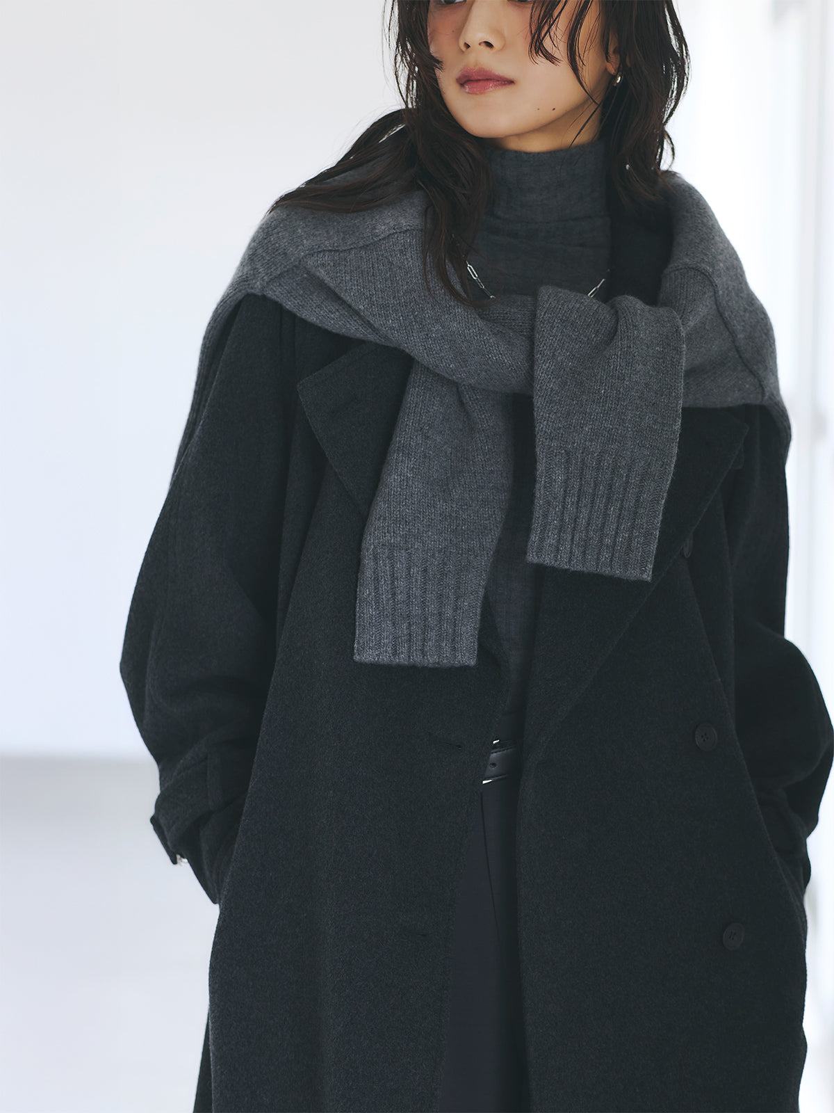 Wool trench coat