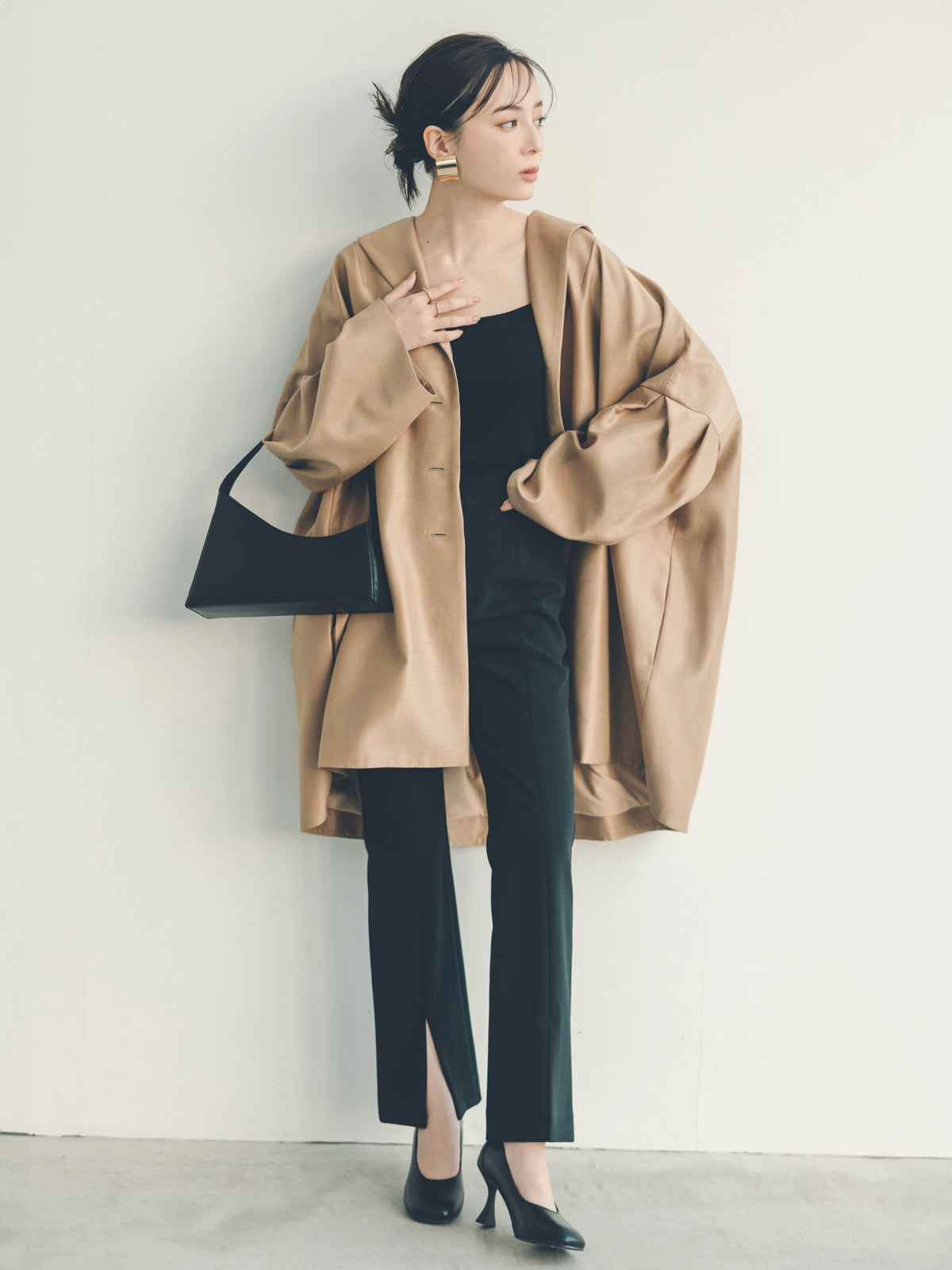 ストレッチスリットフレアパンツ