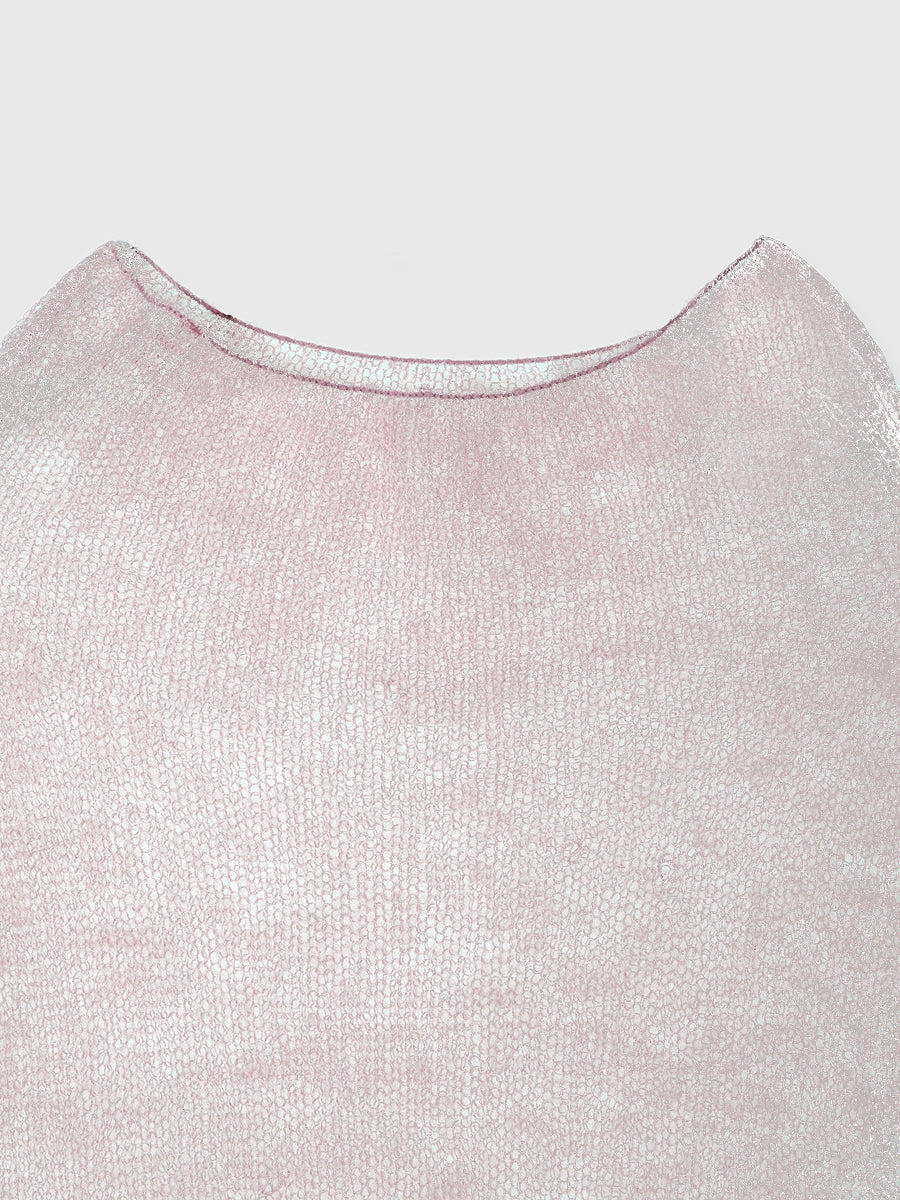 モヘアドレープニットトップス