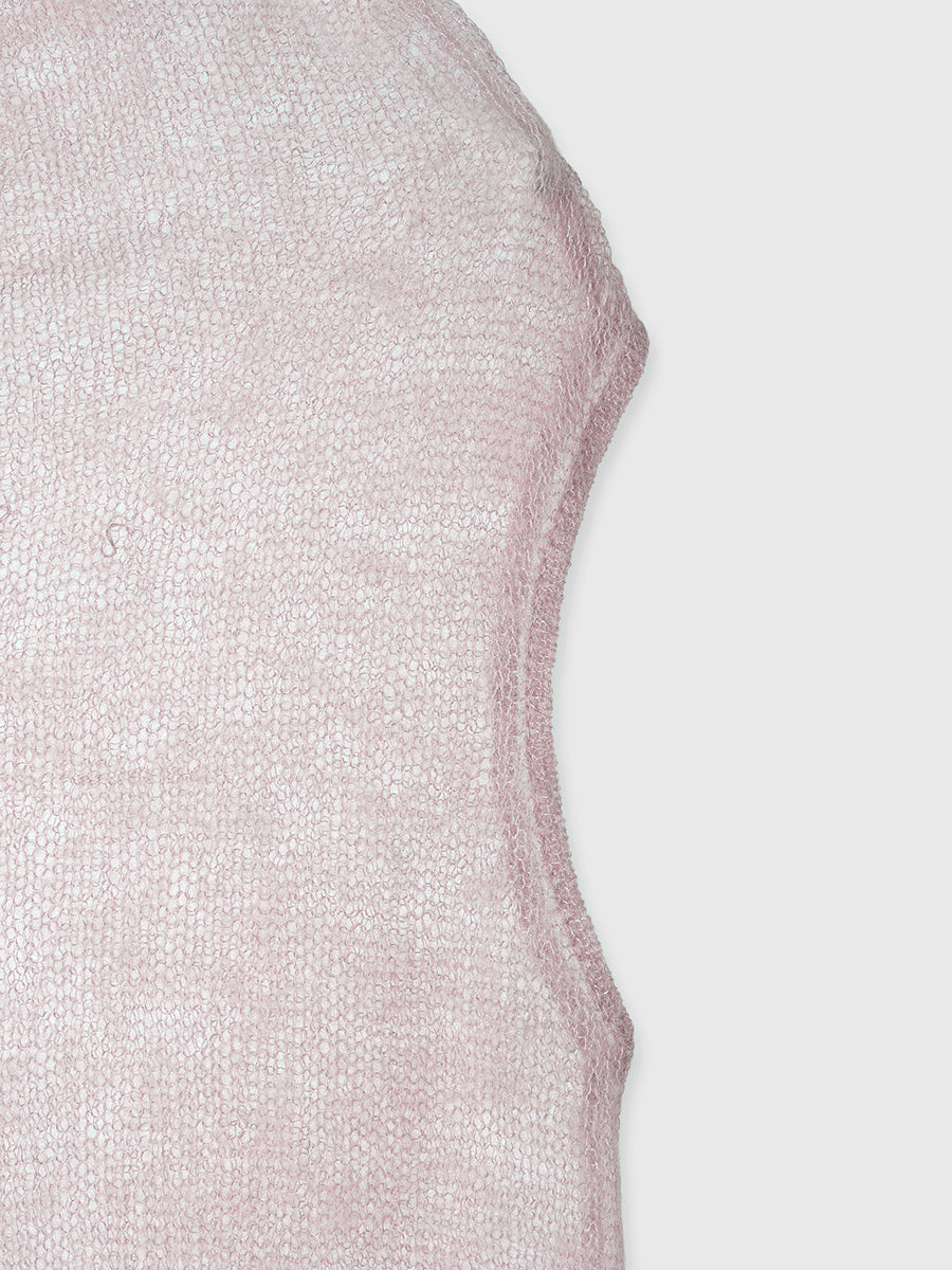 モヘアドレープニットトップス