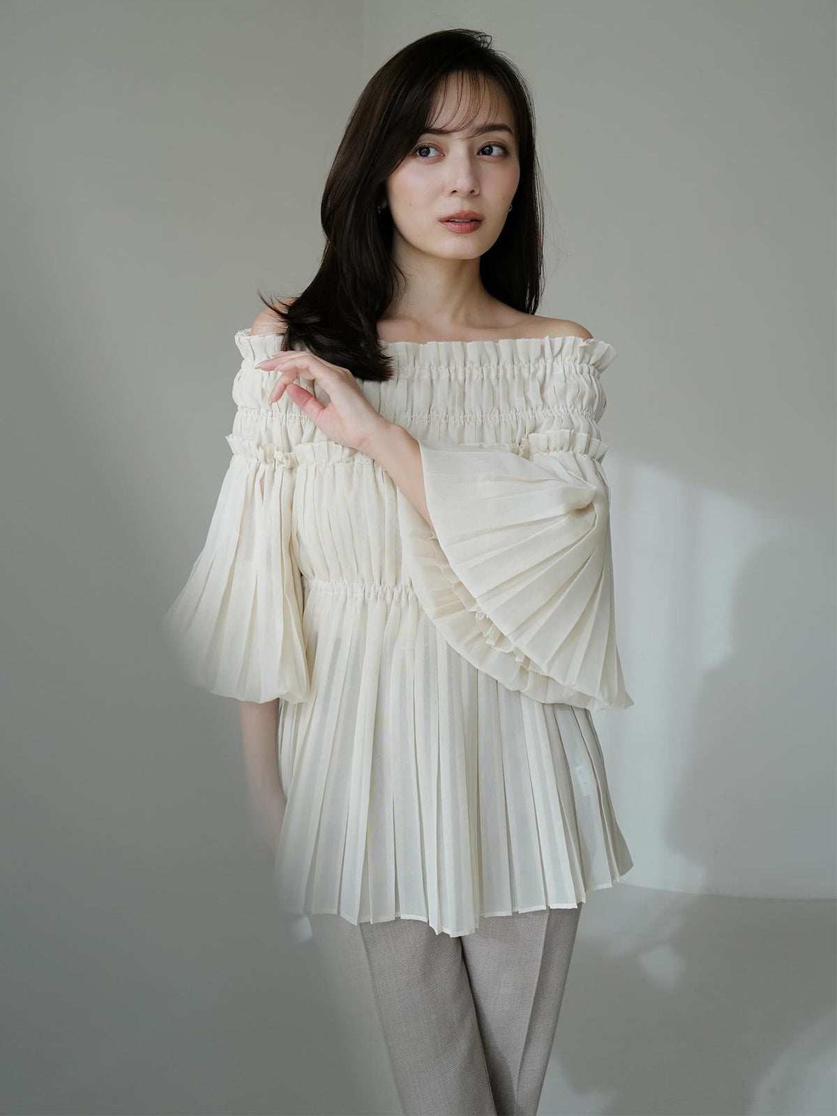 Director:154cm COLOR:LIGHT BEIGE SIZE:1