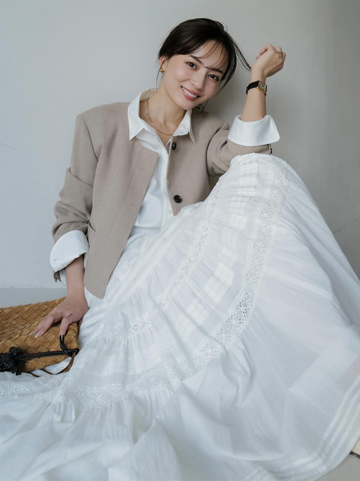 Director:154cm COLOR:BEIGE SIZE:1