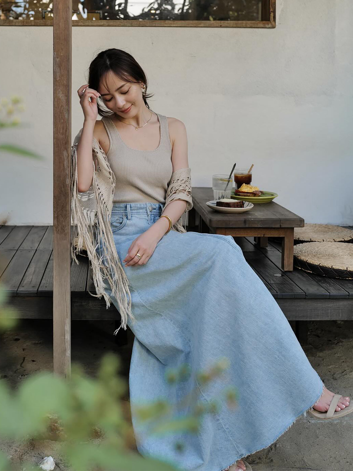 【YANUK×ánuans】Volume Flare Skirt / CIC