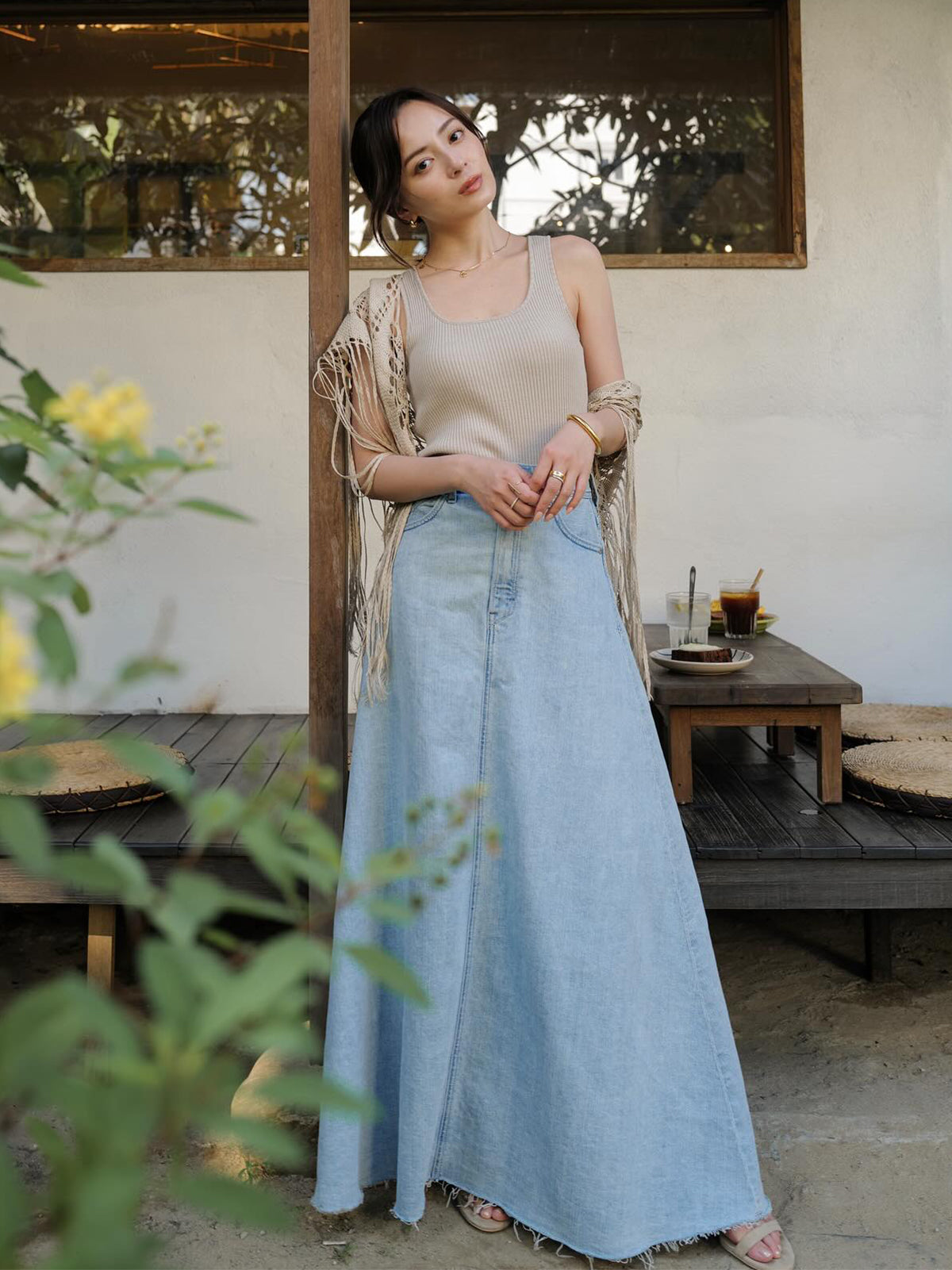 スカート ANERI YANUK×ánuans】Volume Flare Skirt / CIC