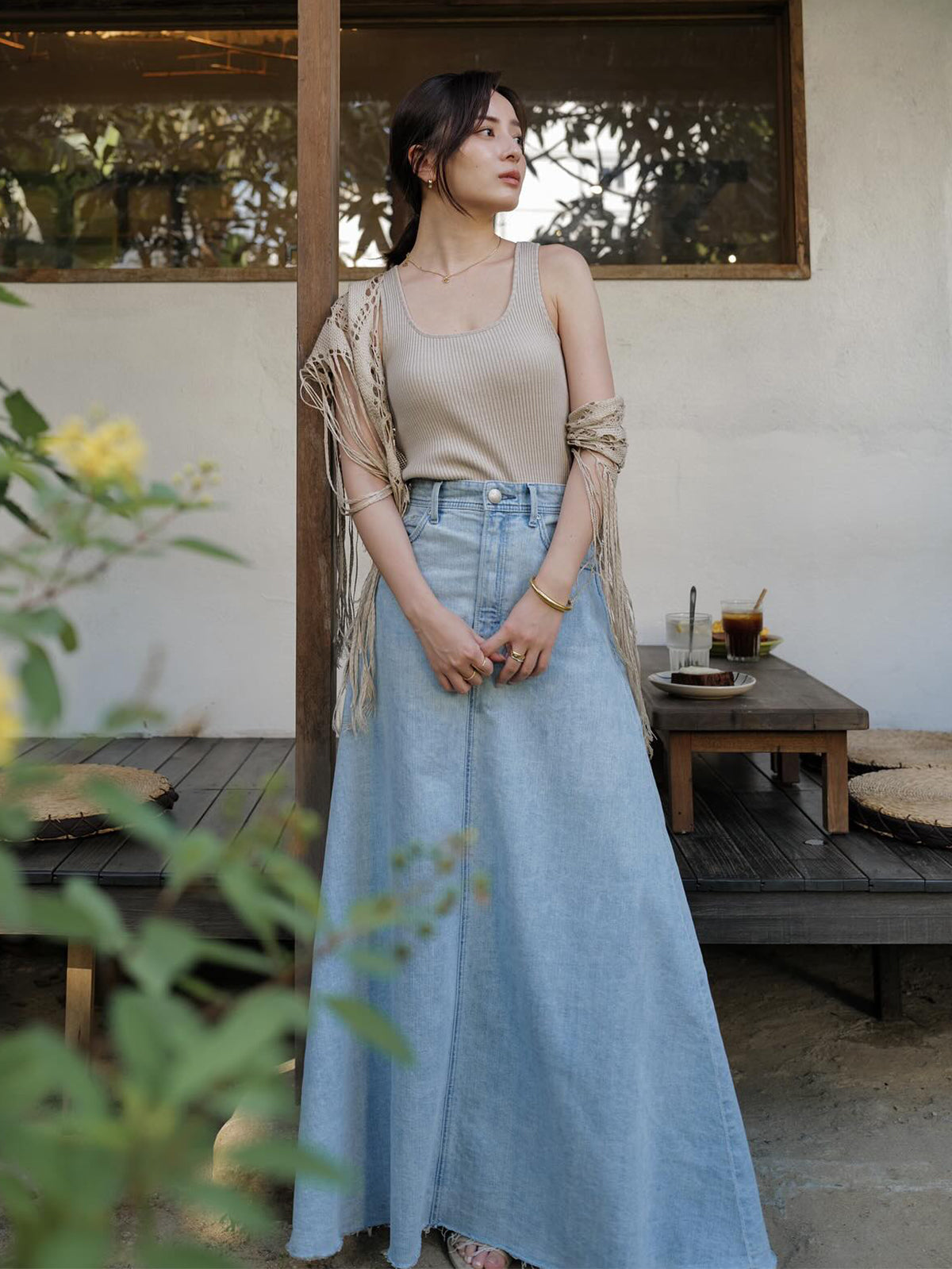 YANUK×ánuans】Volume Flare Skirt / CIC