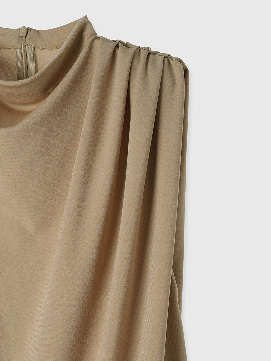 주름 드레이프 컷 탑