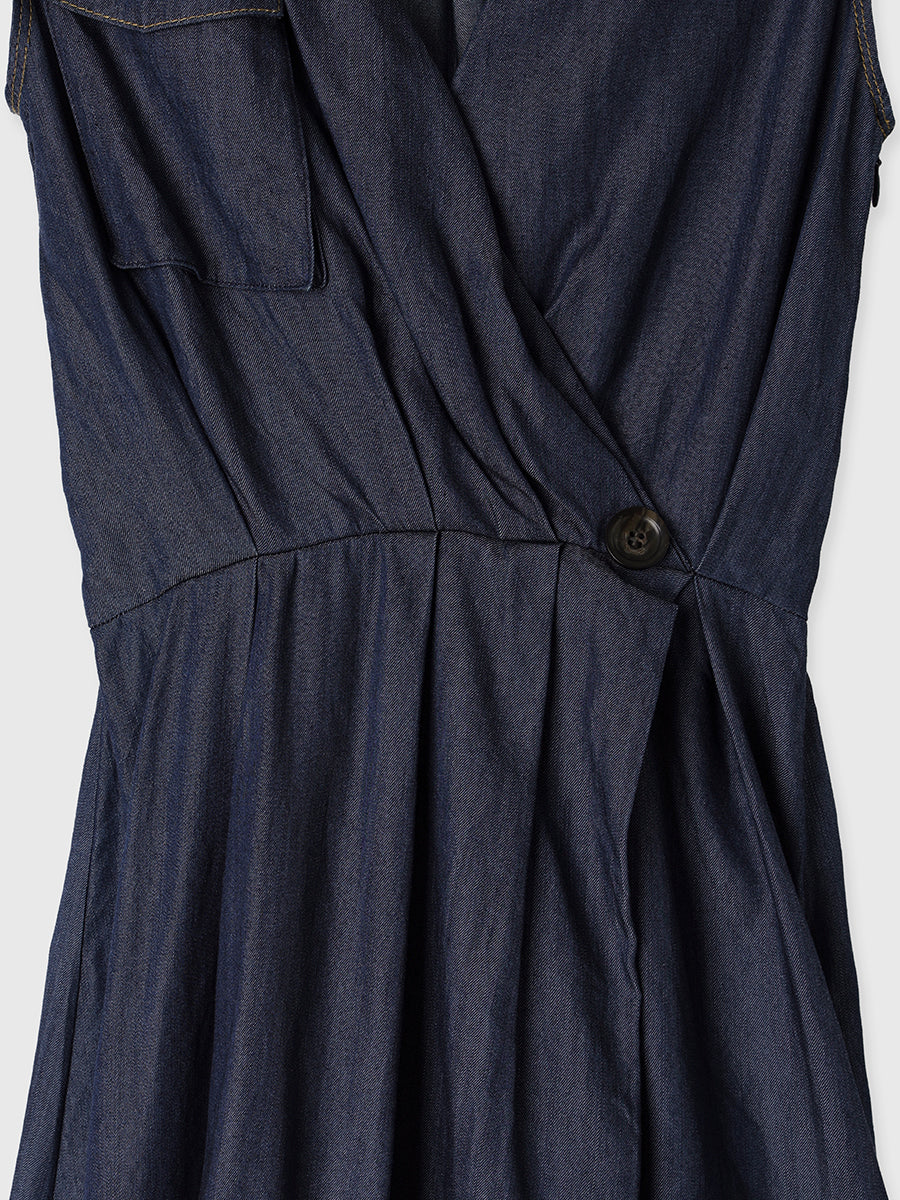 ノースリーブトレンチディテールワンピース