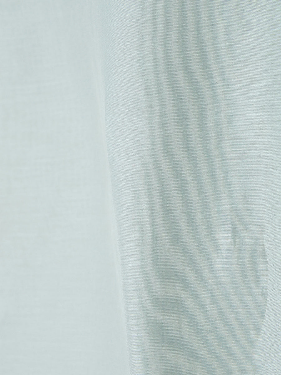 シルクブレンドラッフルブラウス