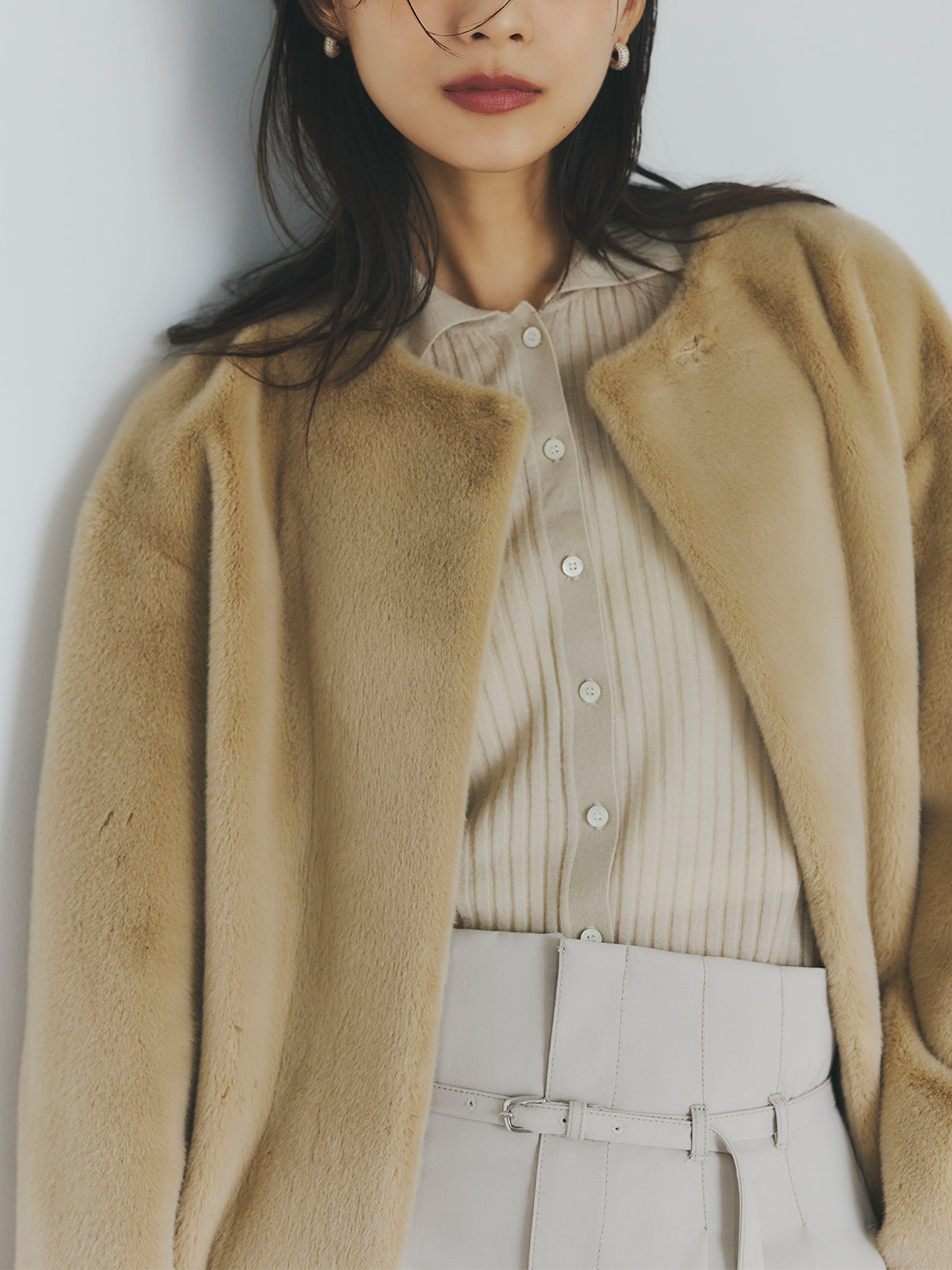 ベルテッドハイウエストパンツ