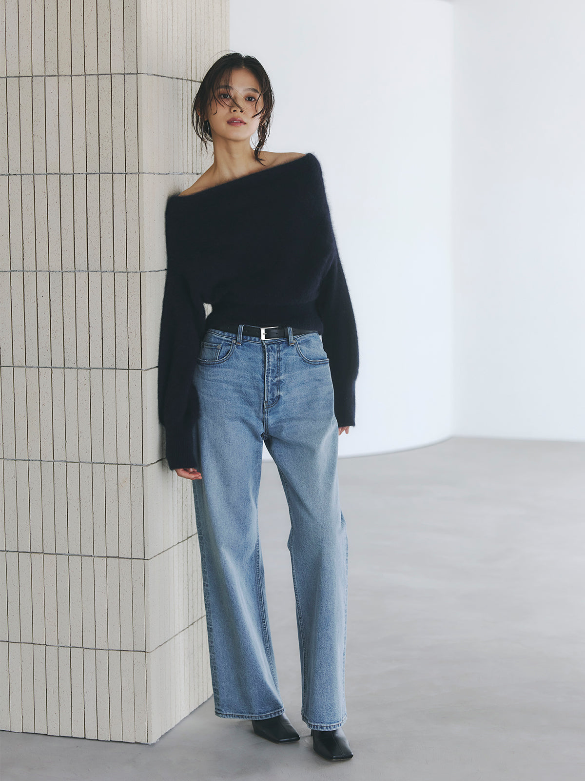 ラクーンフォックスオフショルニットプルオーバー