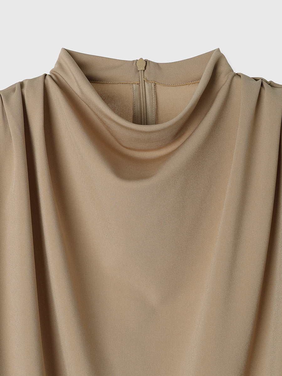 주름 드레이프 컷 탑