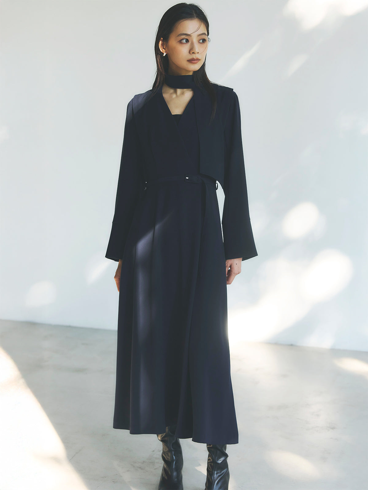 ダブルサテンクラシカルワンピース