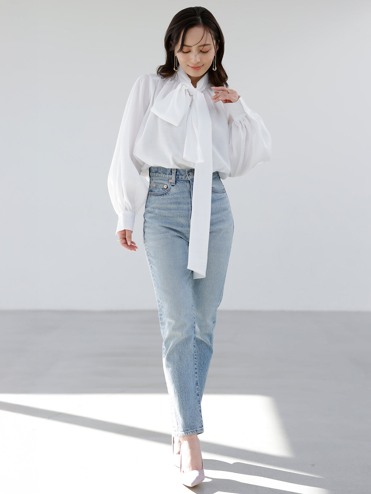 タグ付き 極美品 Slim straight denim デニム anuans Slim straight denim