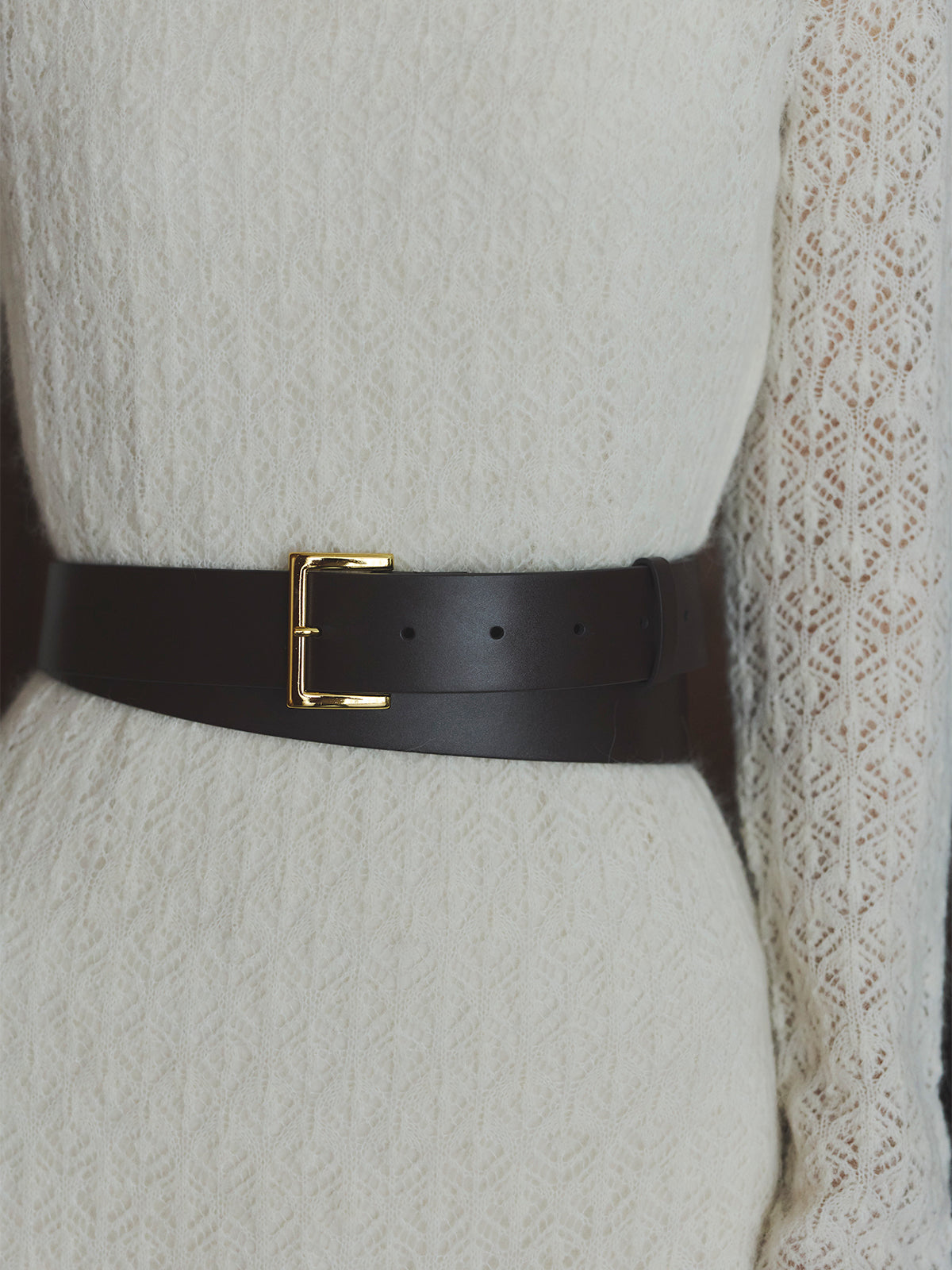 レースワークニットワンピース