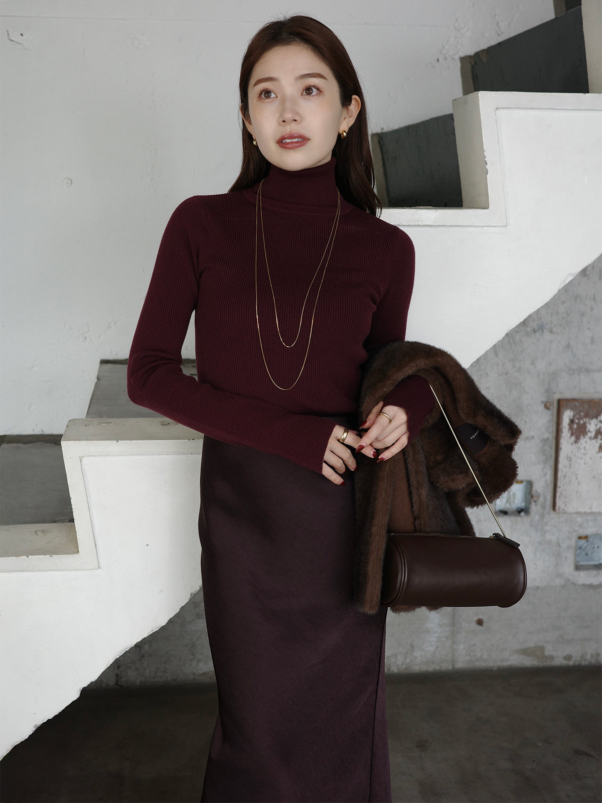 PR:157cm COLOR:BURGUNDY SIZE:F