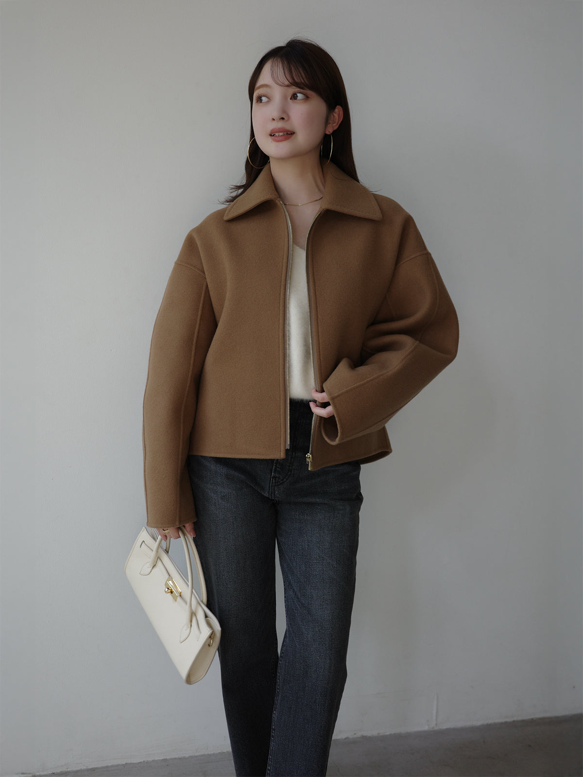 ánuans リバーウールショートコート リバーウールショートコート