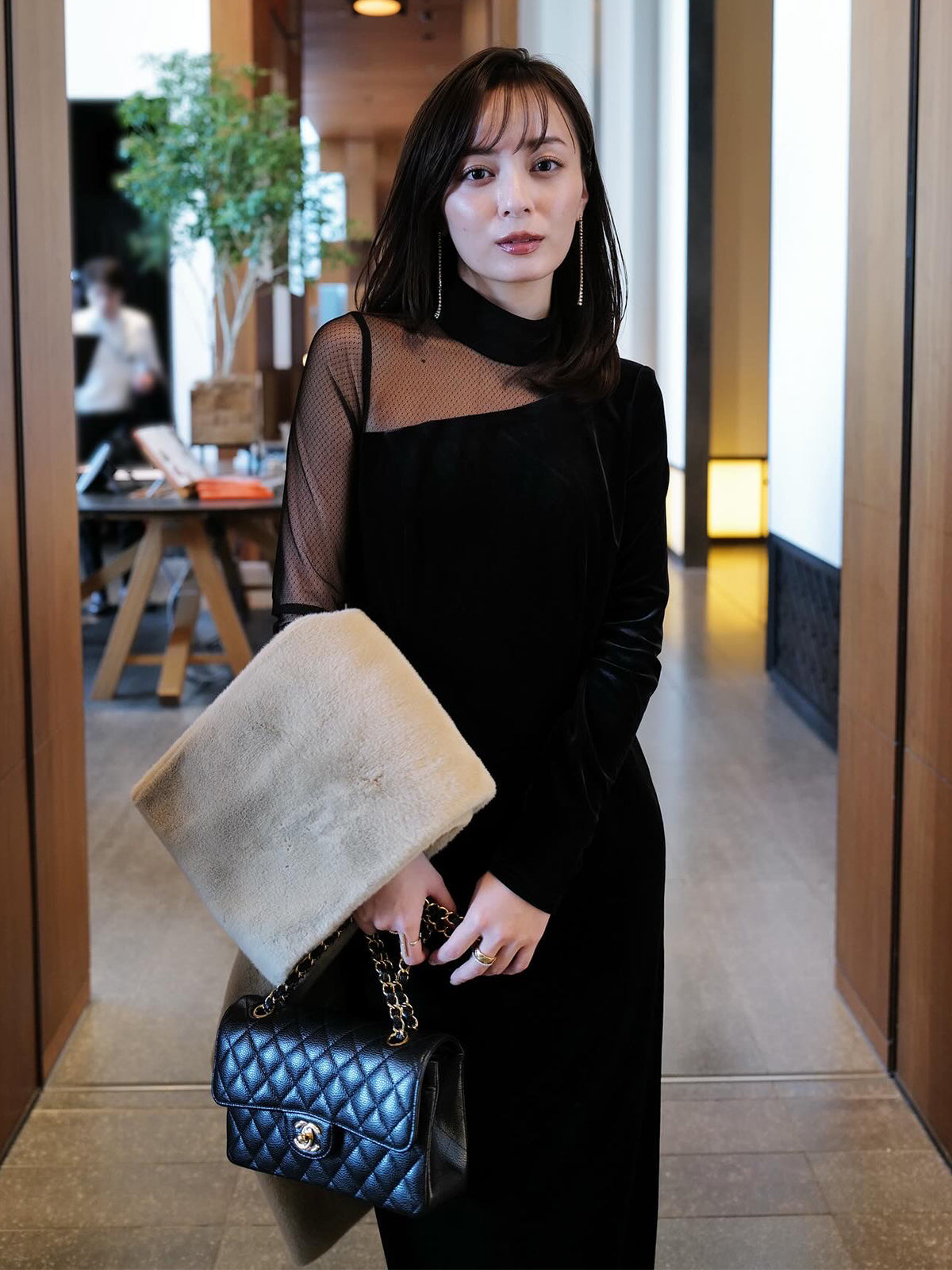 anuans シアーコンビタイトワンピース⋈﻿ シアーコンビタイトワンピース