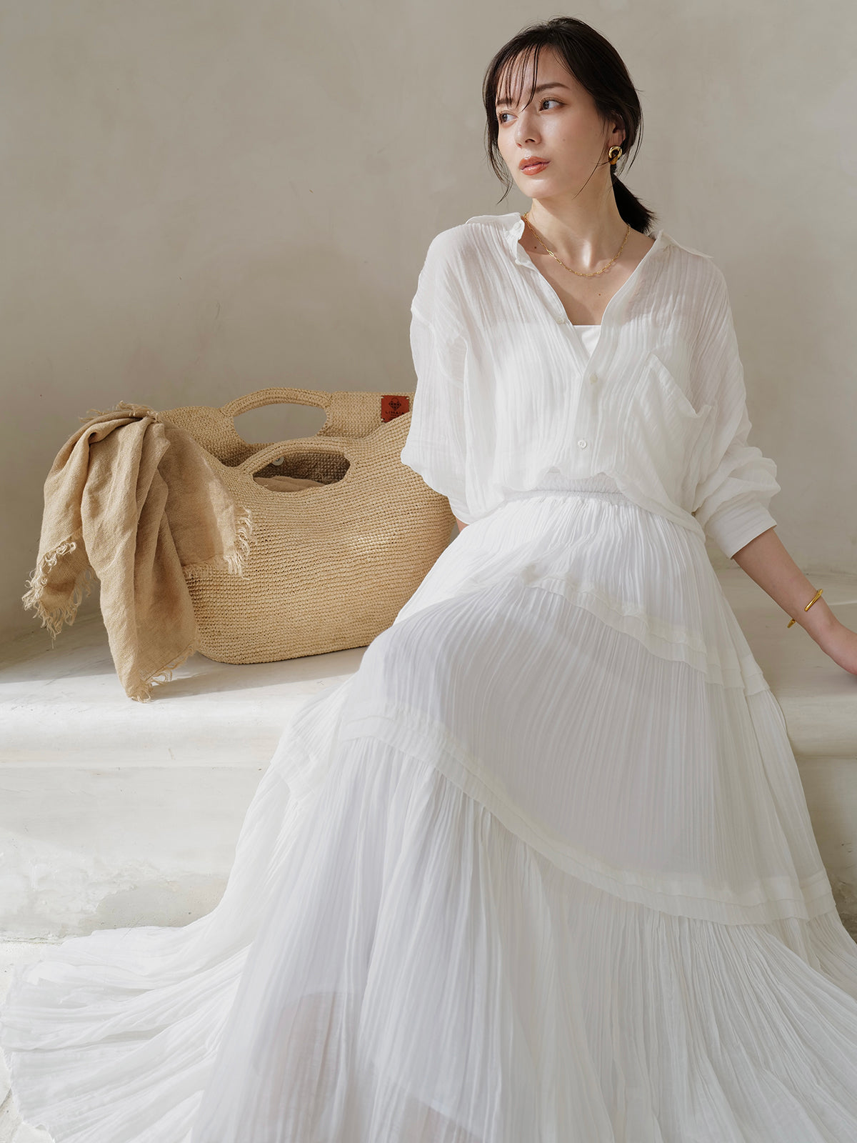 【LIMAIA】ラフィアトートバッグ