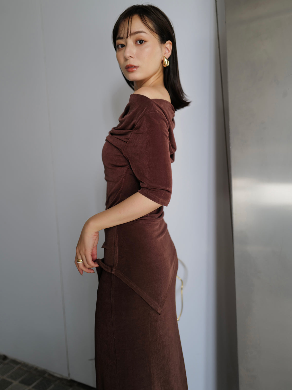 アセテートカットナロースカート