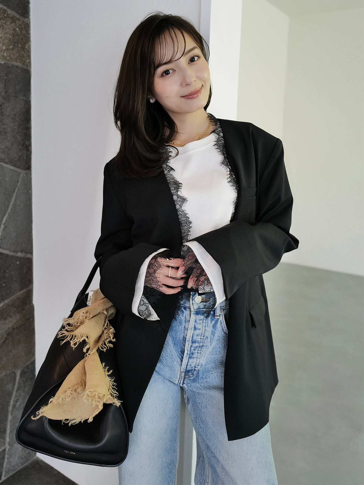 ダメージワイドデニム