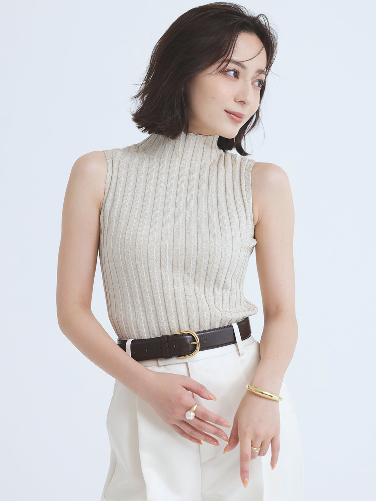 ワイドレザーベルト