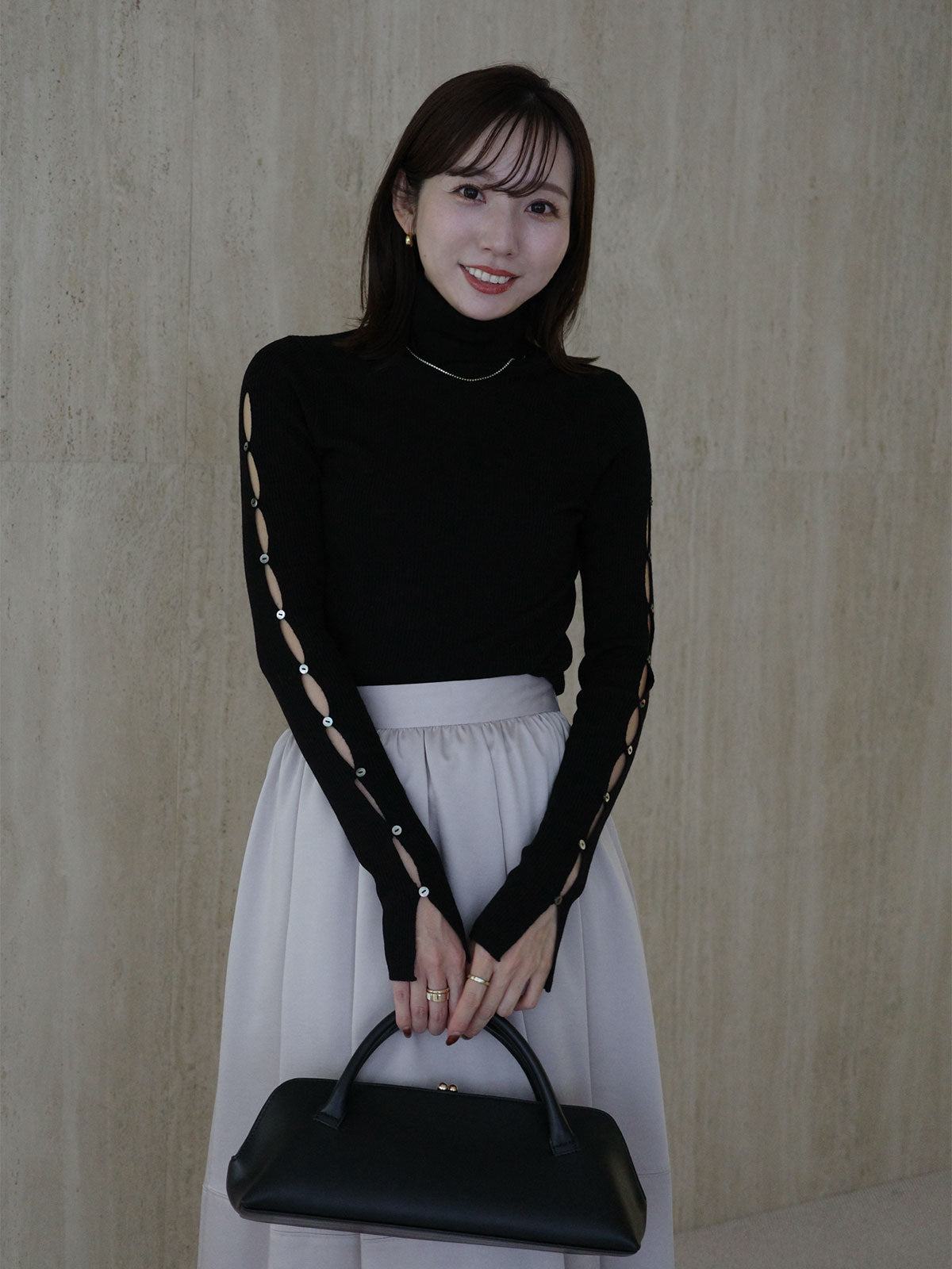 アセライクサテンバルーンスカート