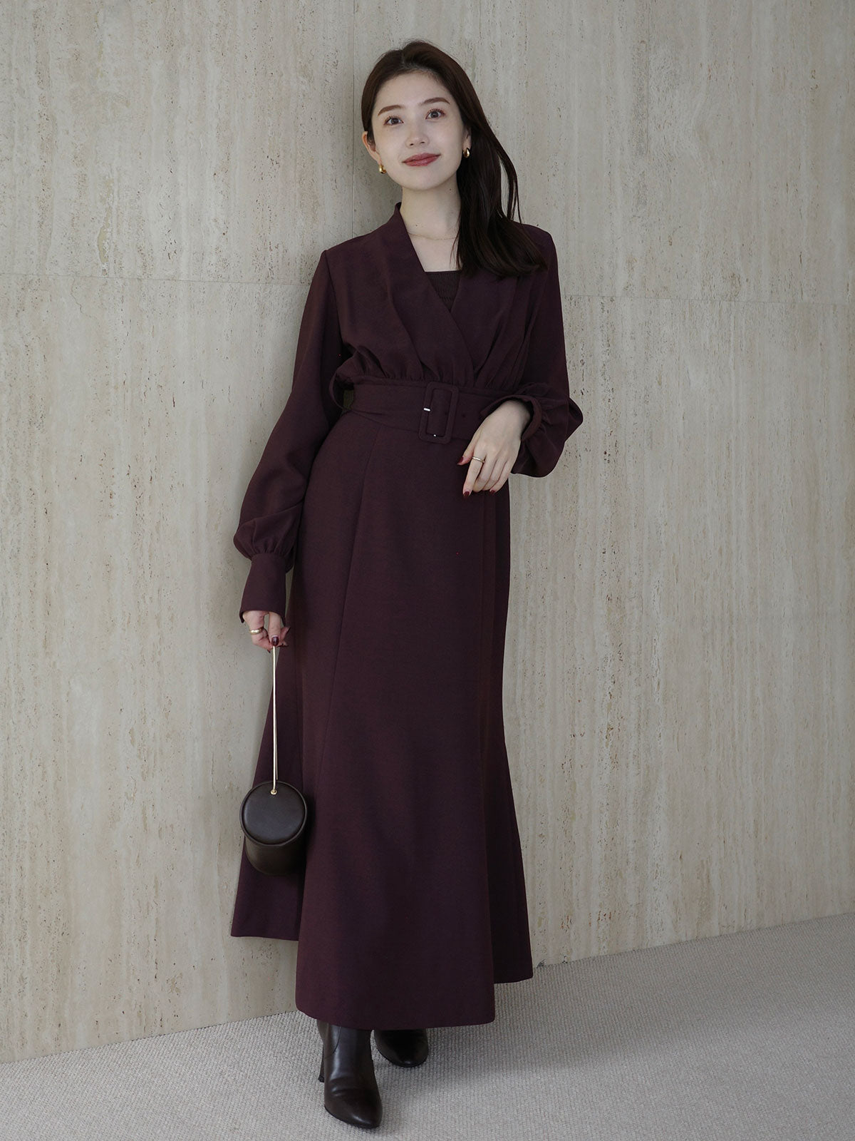PR:156cm COLOR:BURGUNDY SIZE:1