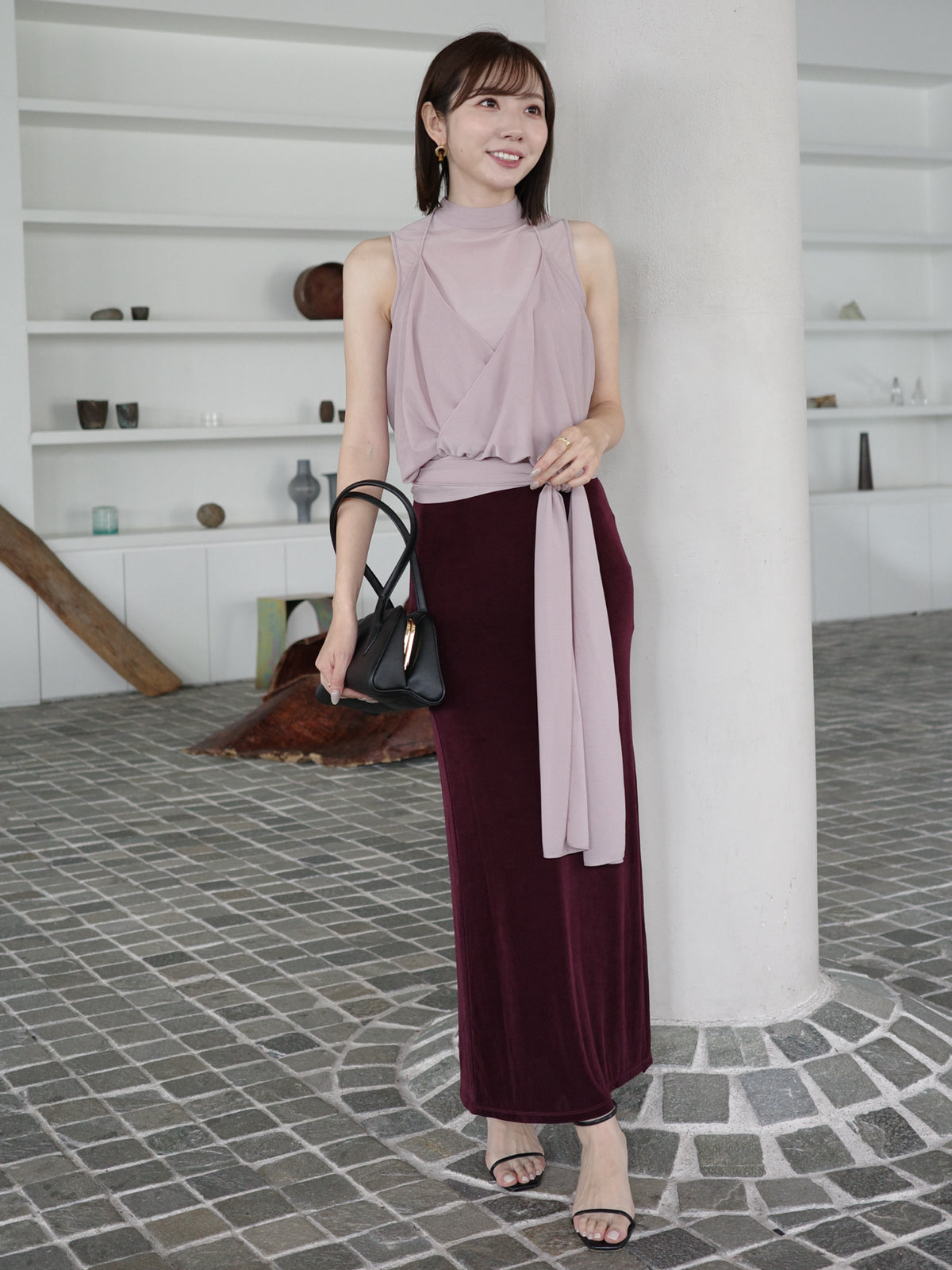 アセテートカットナロースカート