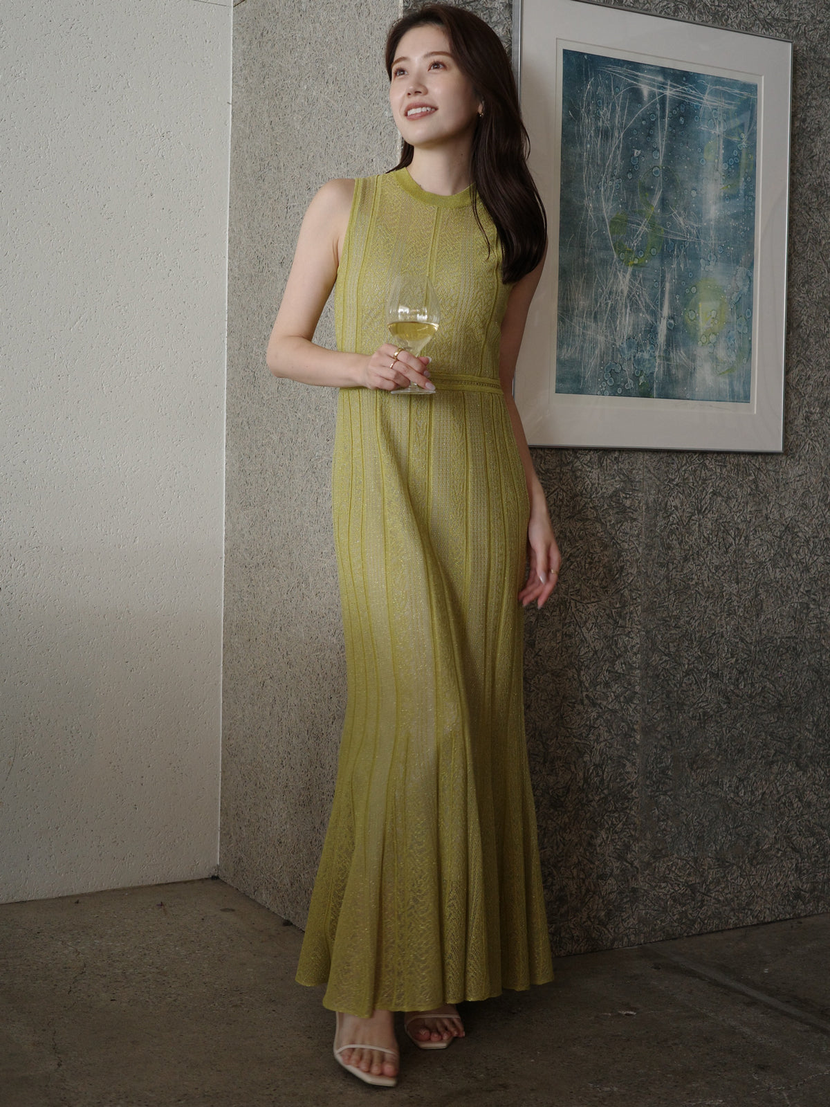 レーシーニットワンピース