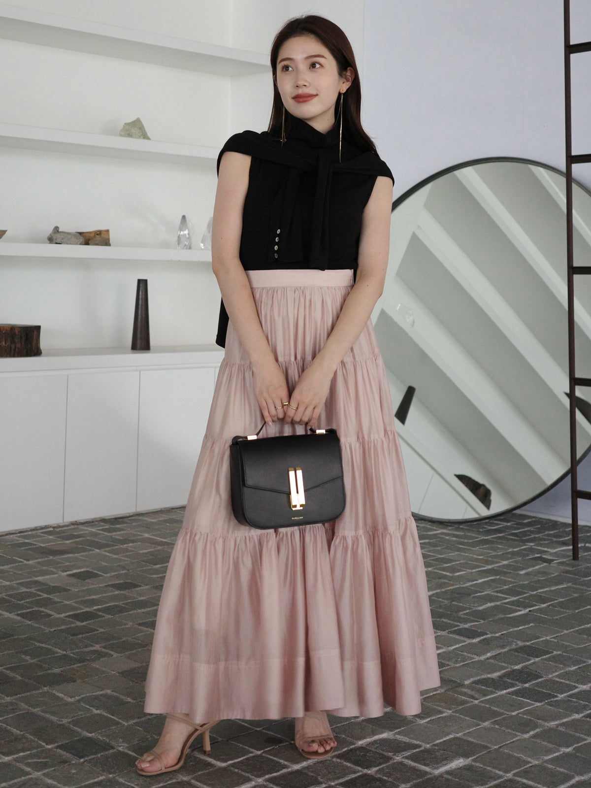 テンセルウールノースリーブカットトップス