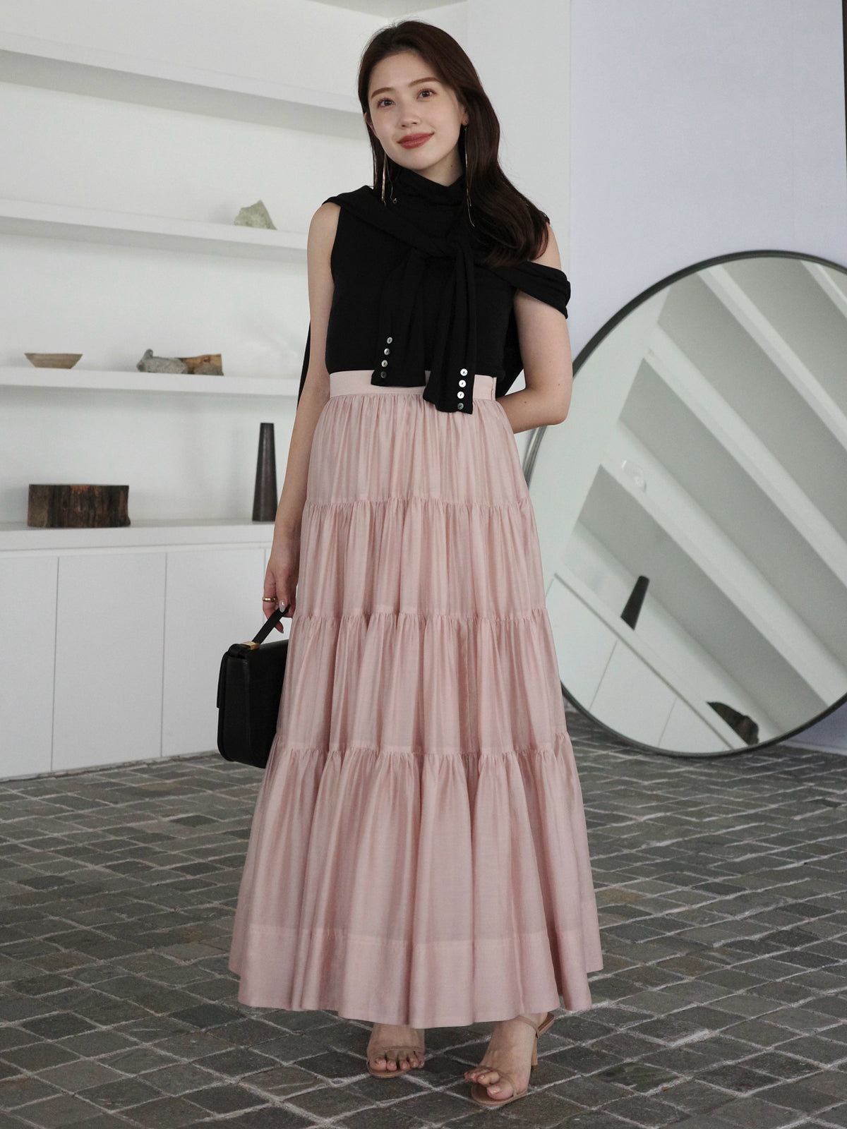 テンセルウールノースリーブカットトップス