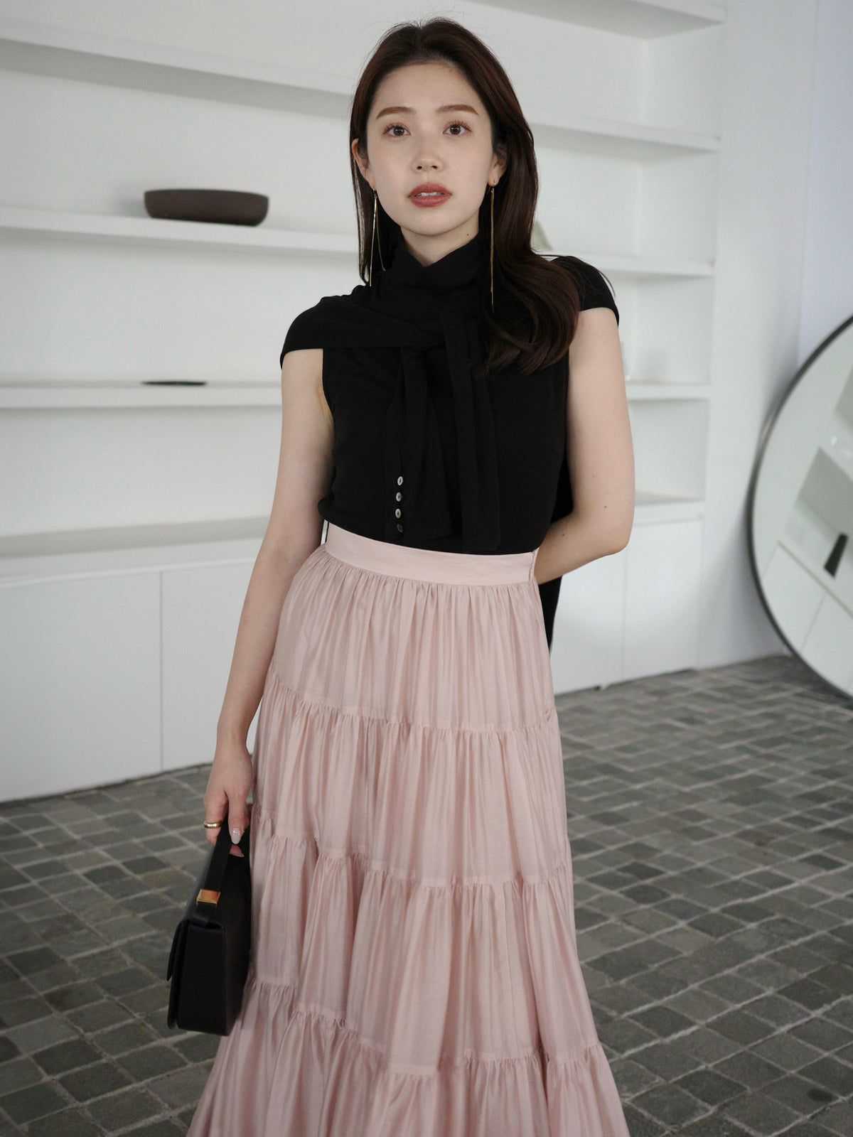 テンセルウールノースリーブカットトップス