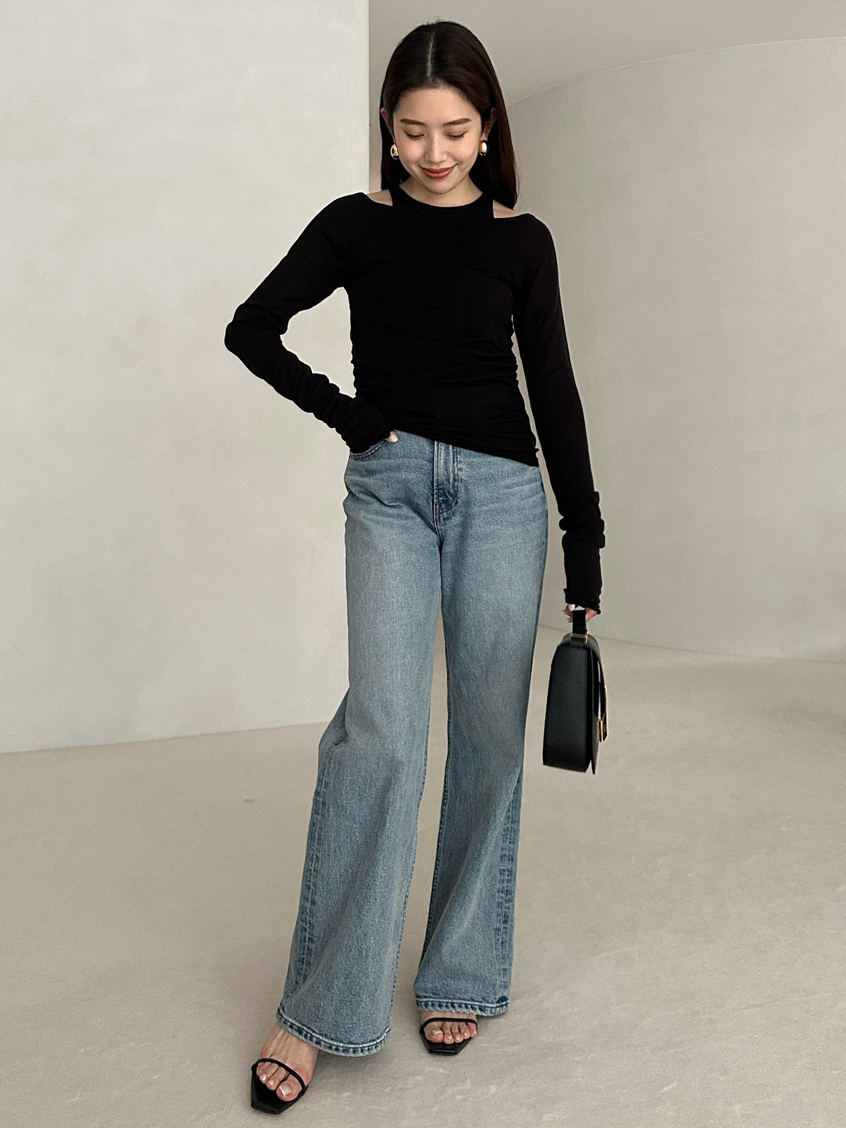Wide leg denim