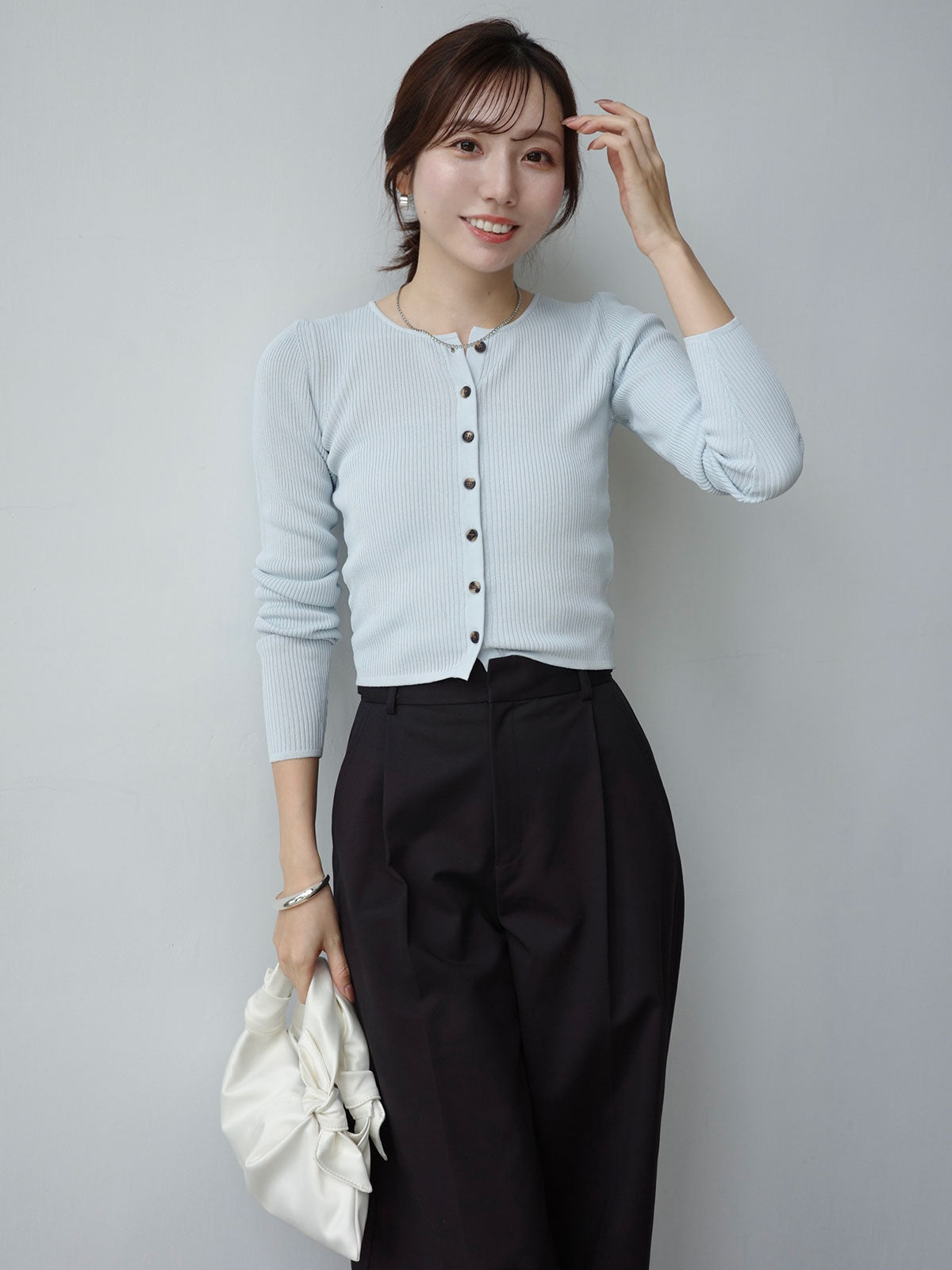 コットンクロスワイドパンツ