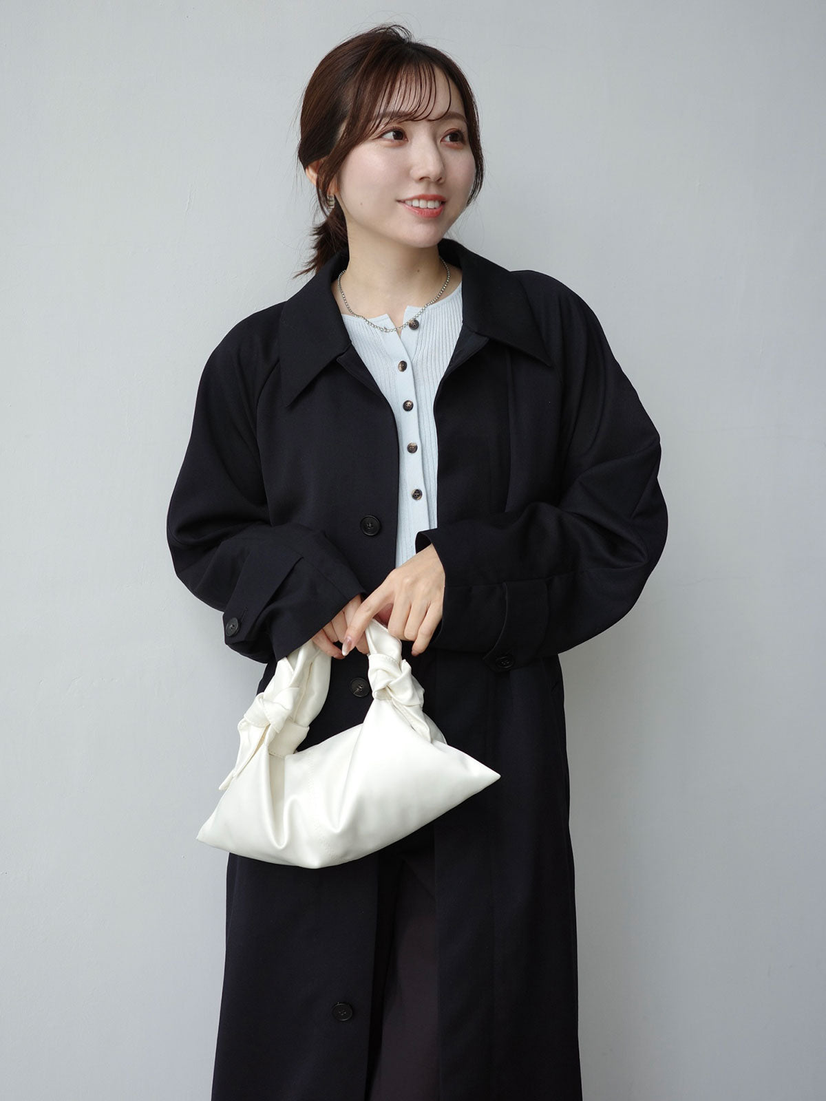 コットンクロスワイドパンツ