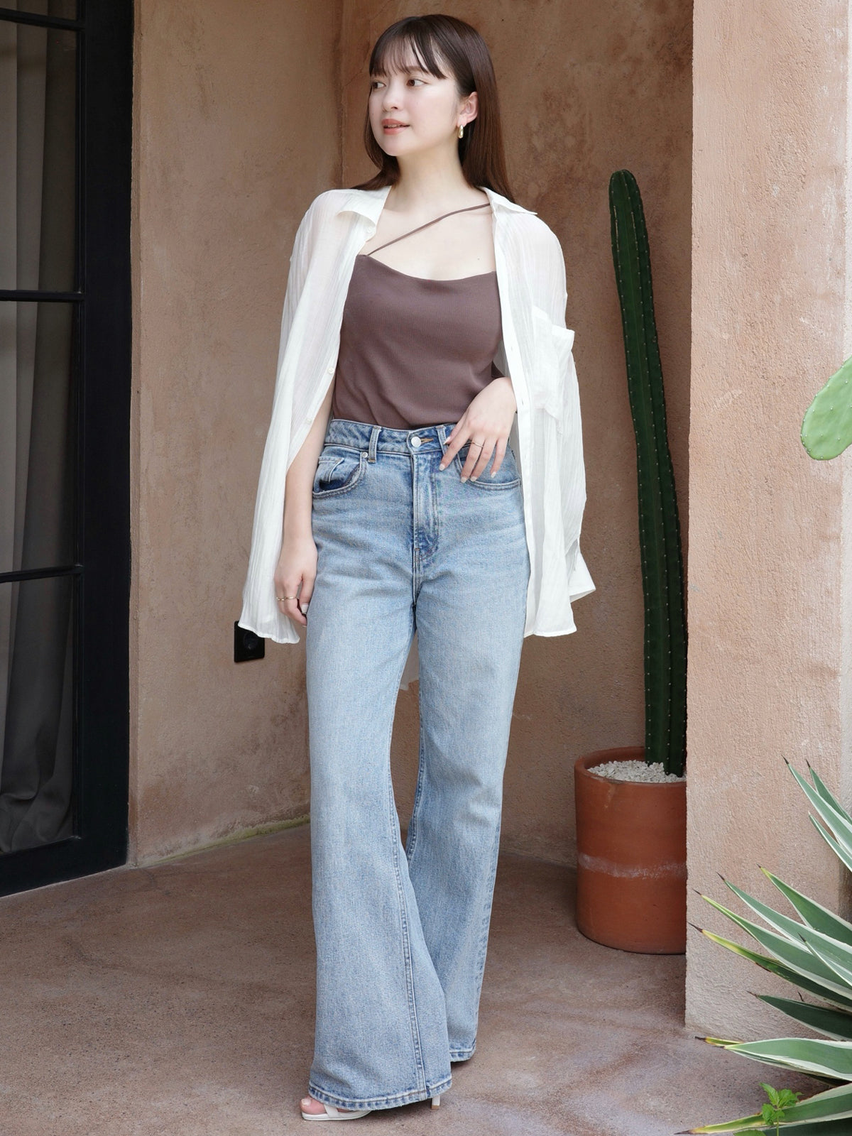 Wide leg denim