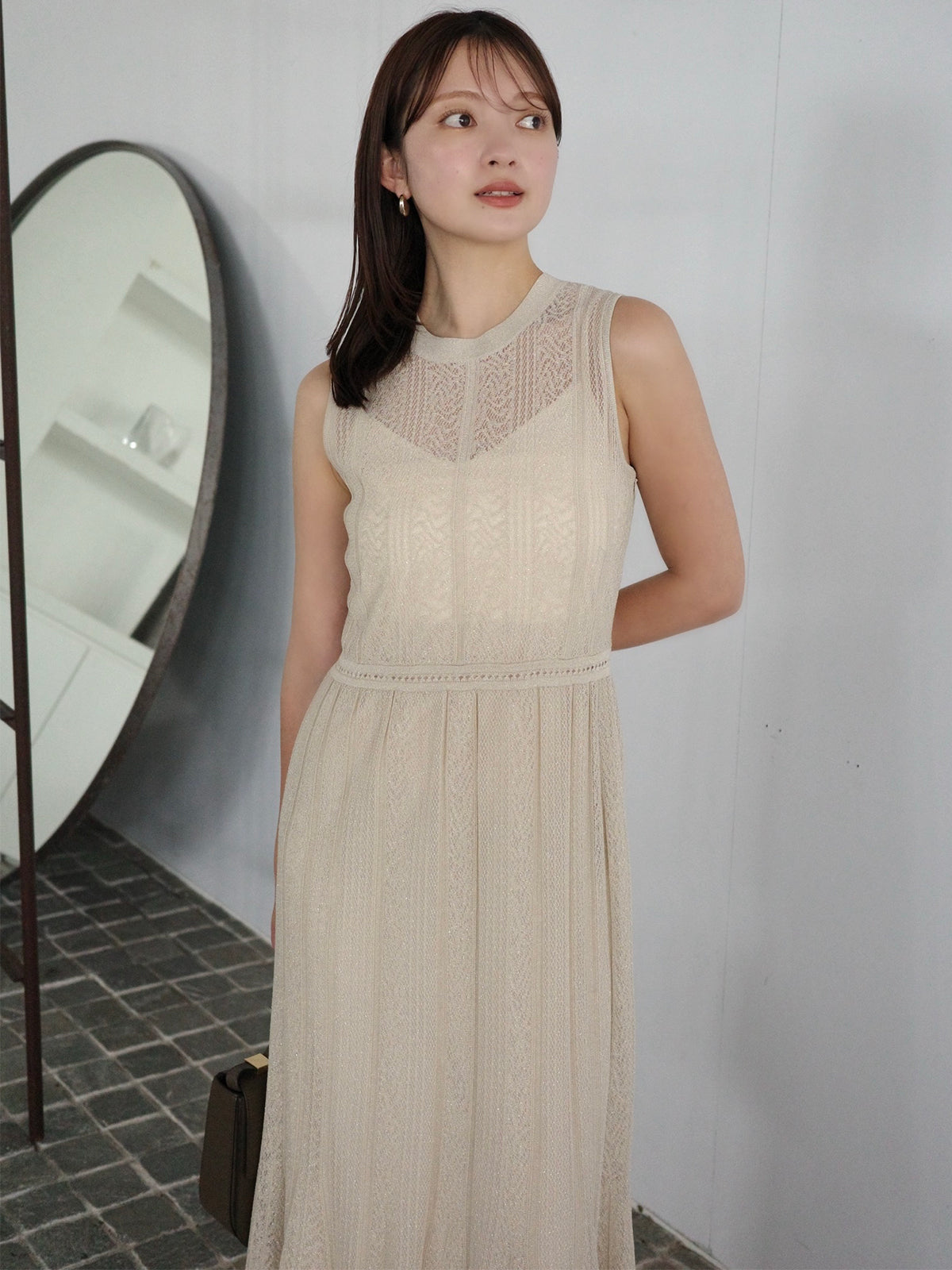 レーシーニットワンピース