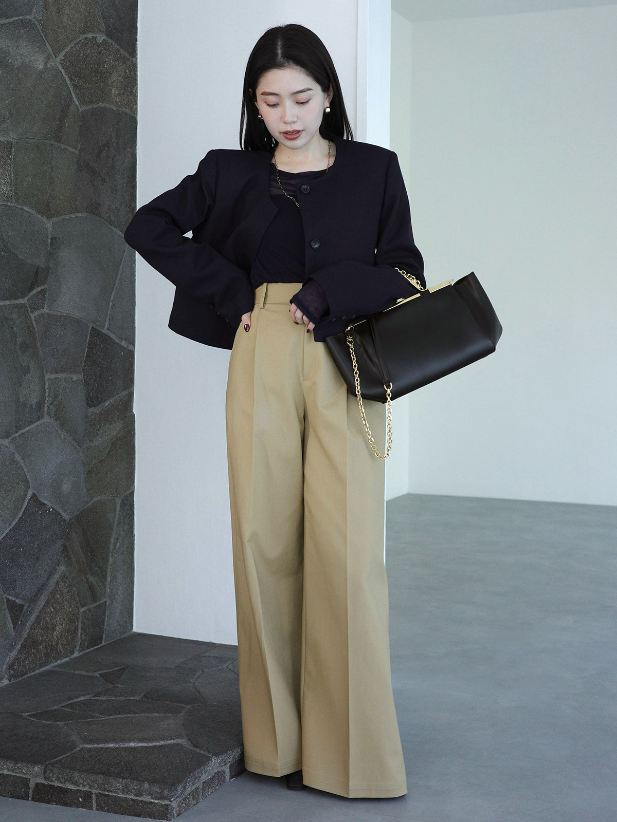 新品未使用｜クルーコンパクトジャケットsize1 ダークネイビー クルーコンパクトジャケット