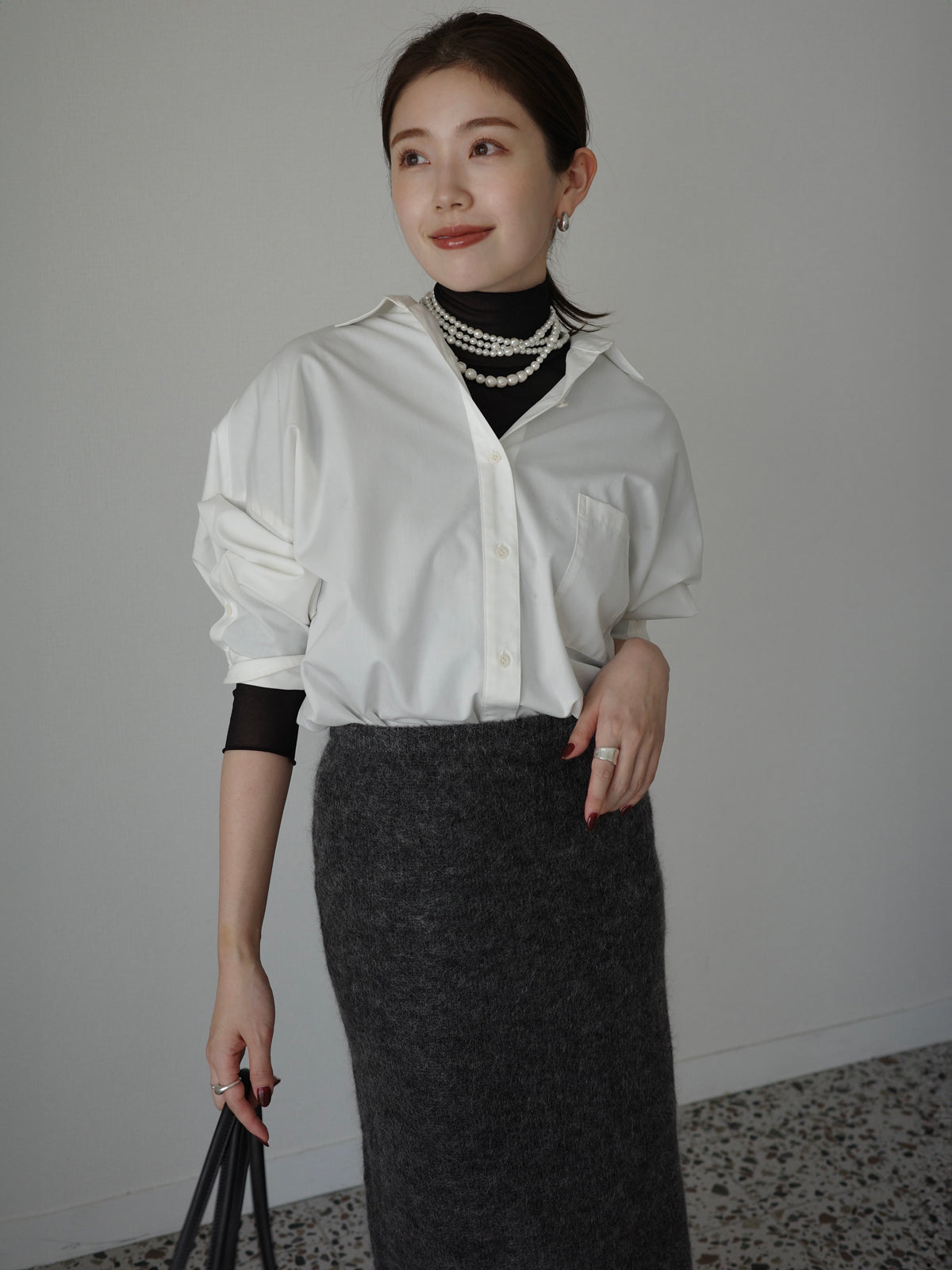 モヘアナロースカート