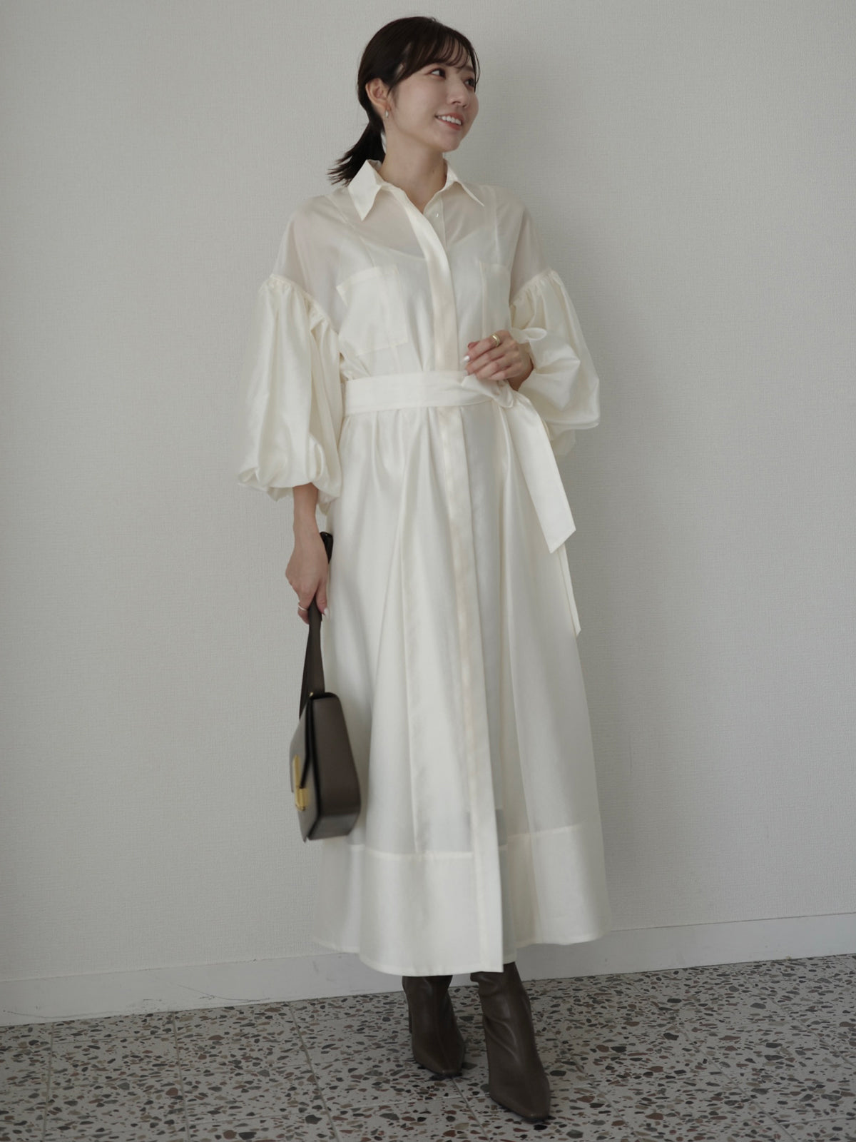 シルクタッチオーガンワンピース