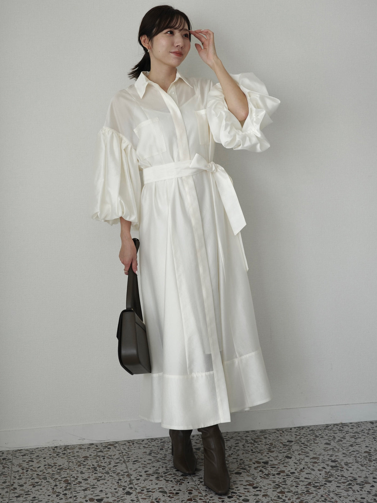 シルクタッチオーガンワンピース