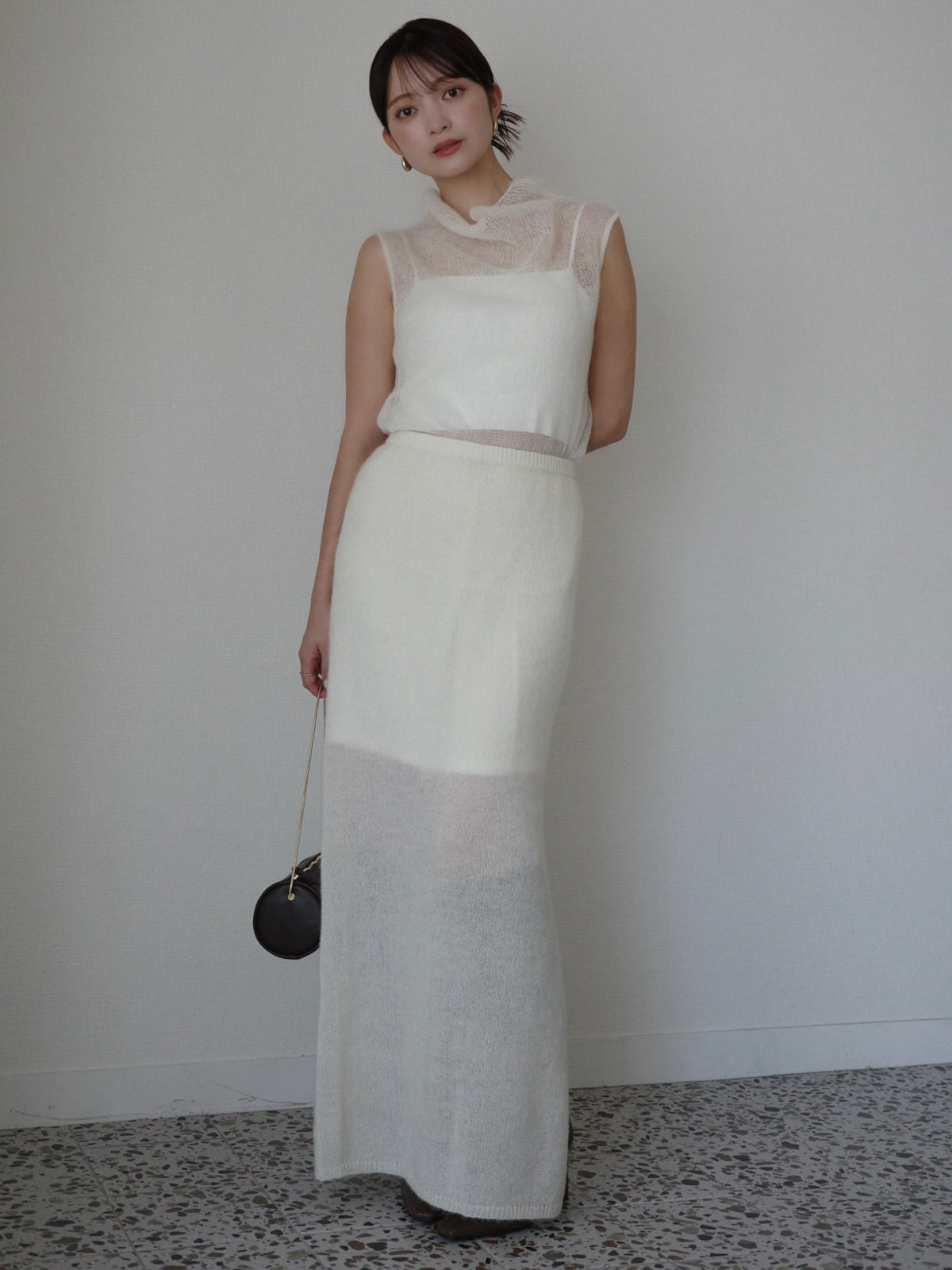 モヘアナロースカート