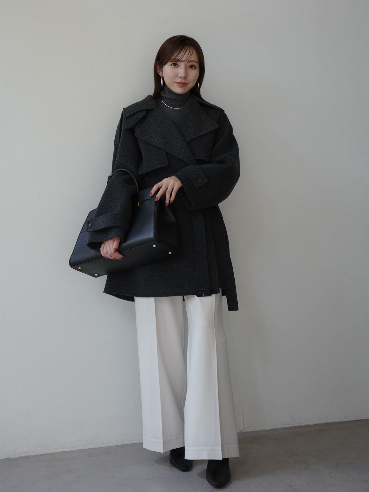 リバーウールミドルトレンチコート