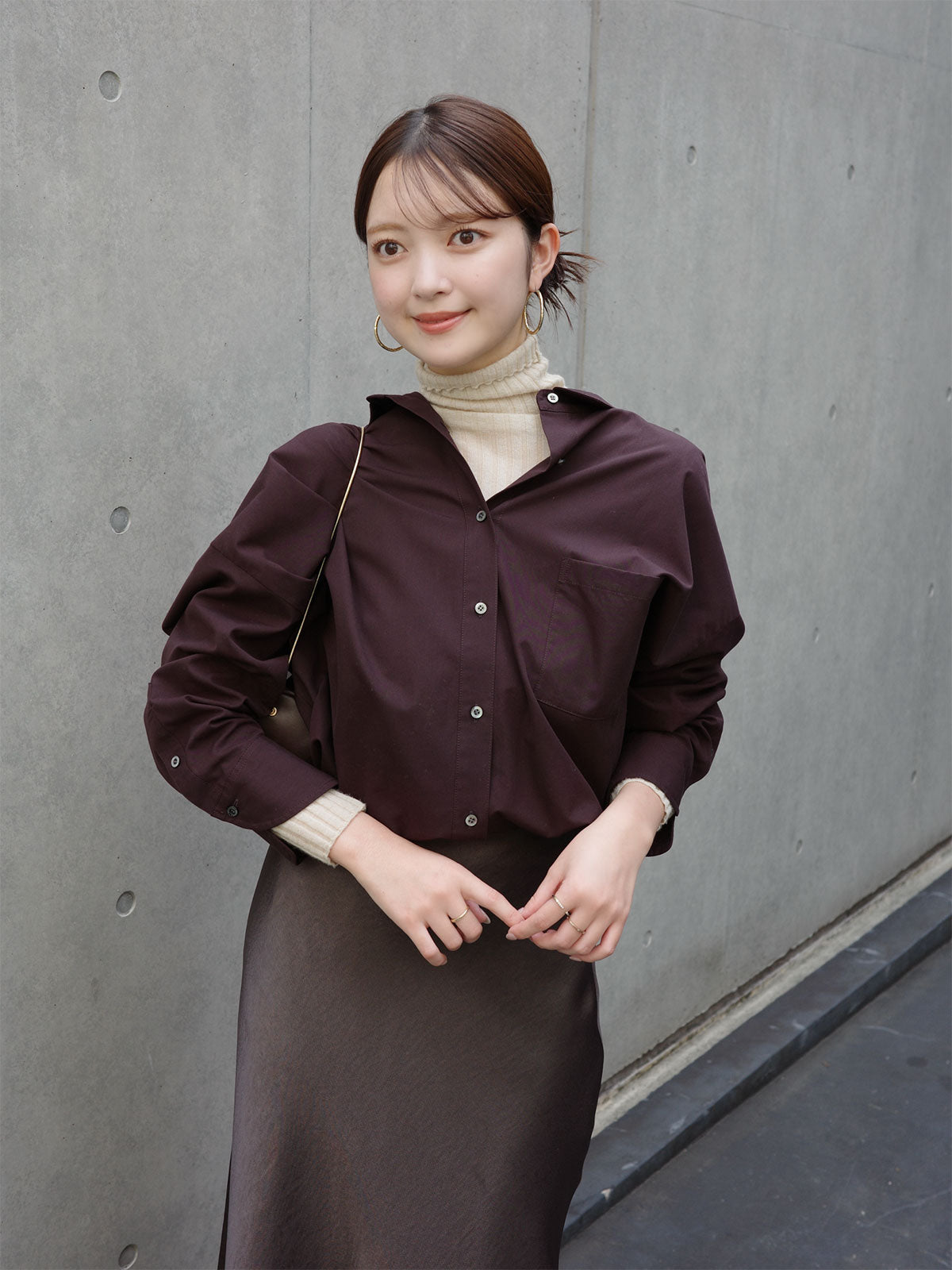PR:156cm COLOR:DARK BROWN SIZE:F